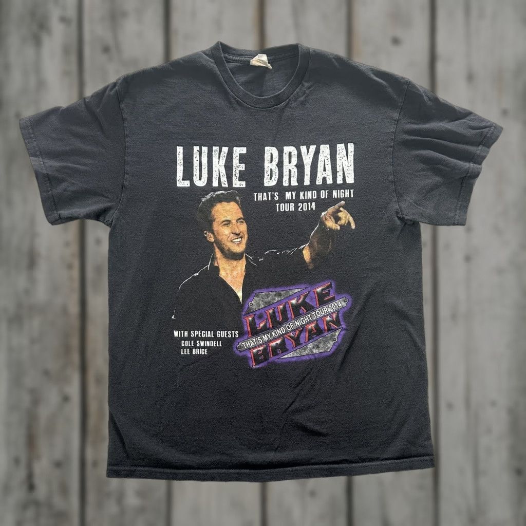 Delta Luke Bryan Shirt Black Mens Large 2014 Tour Country Concert Band Tee Delta Size US L / EU 52-54 / 3 - 1 Thumbnail