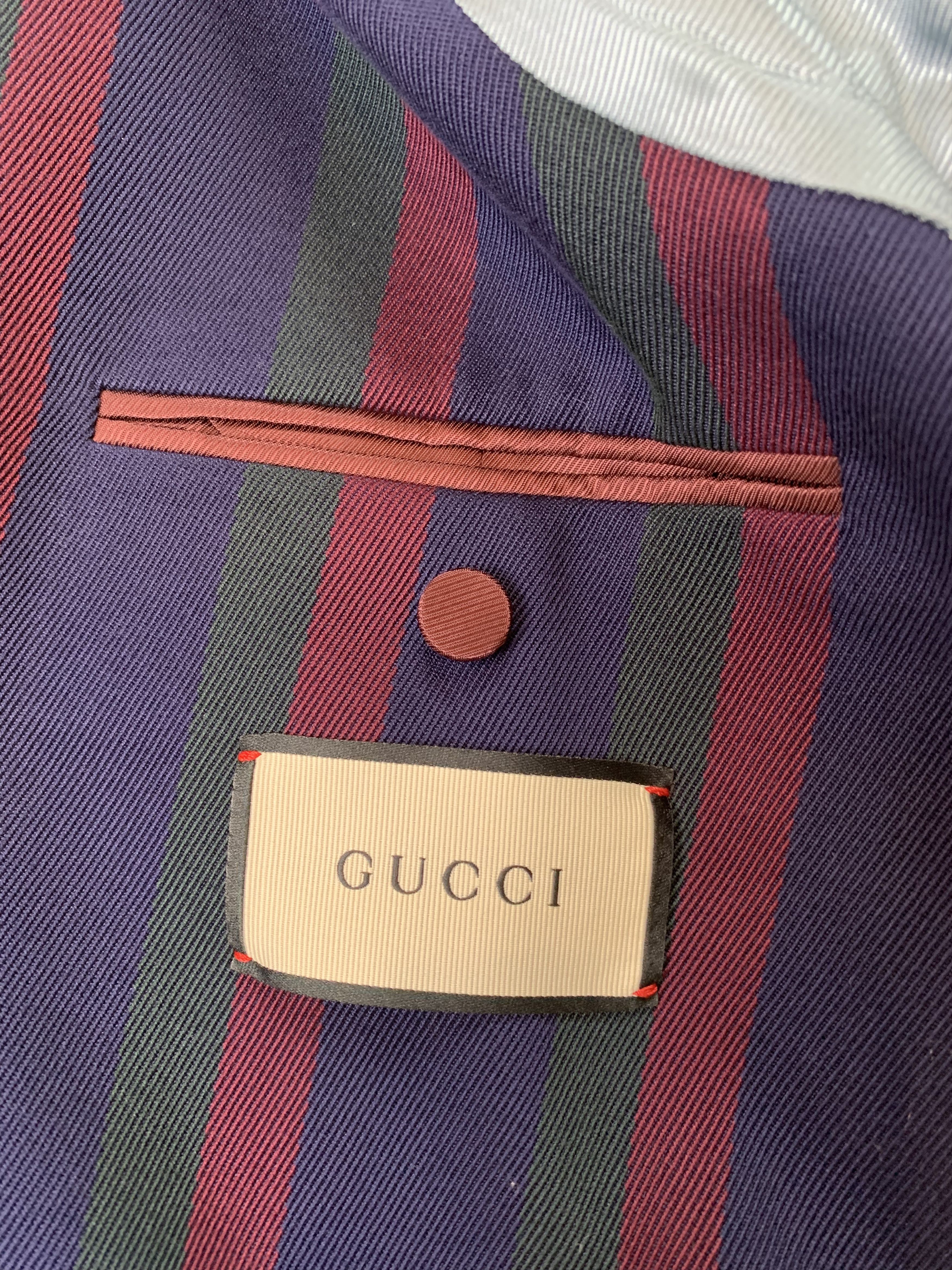 Gucci Gucci Stripped Tiger Embroidered Blazerr Size 50R - 8 Thumbnail
