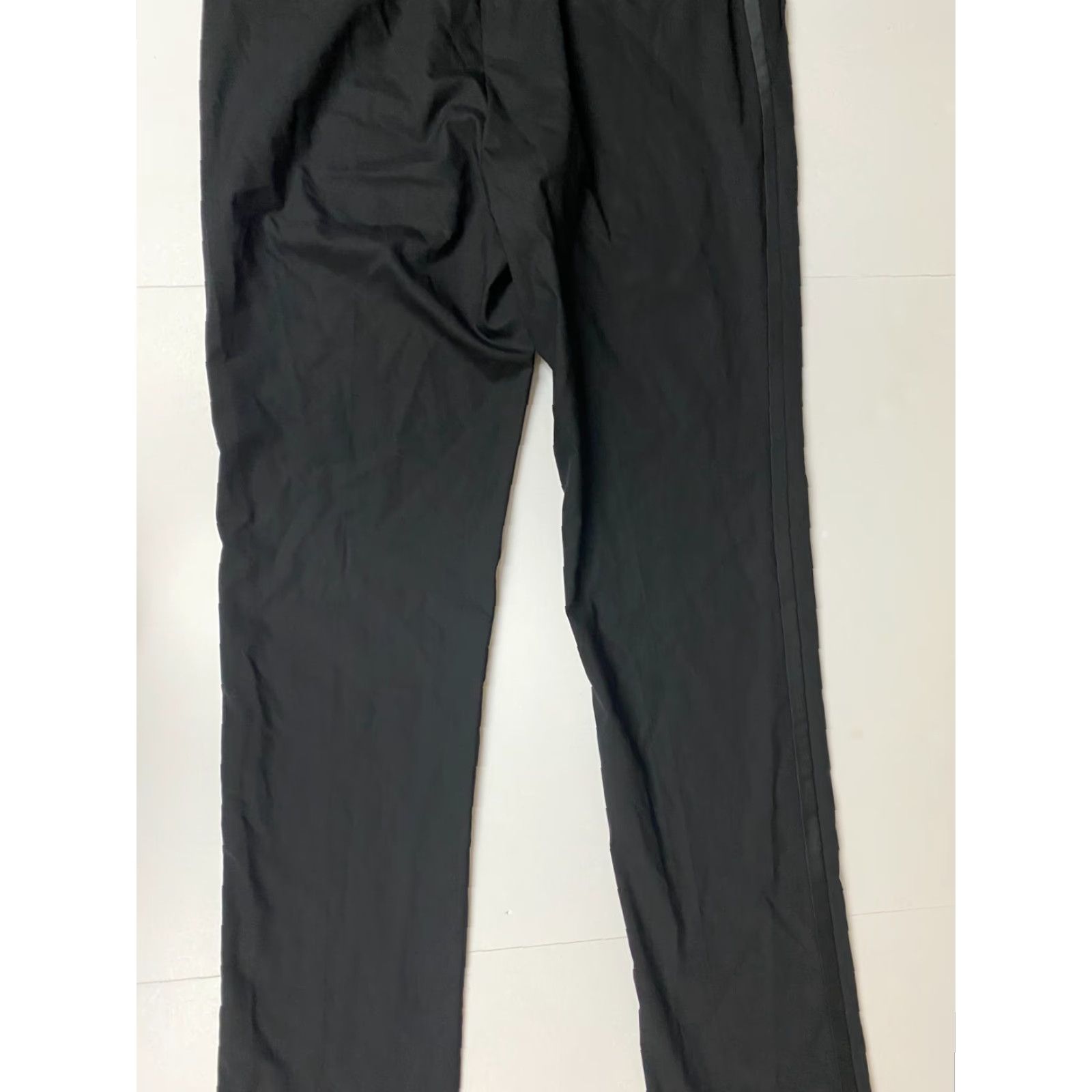 Vintage JB Britches Pants Mens 38x41 Black Cotton Flat Front Zip Straight Dress Pants Regular Mens Size US 38 / EU 54 - 7 Thumbnail