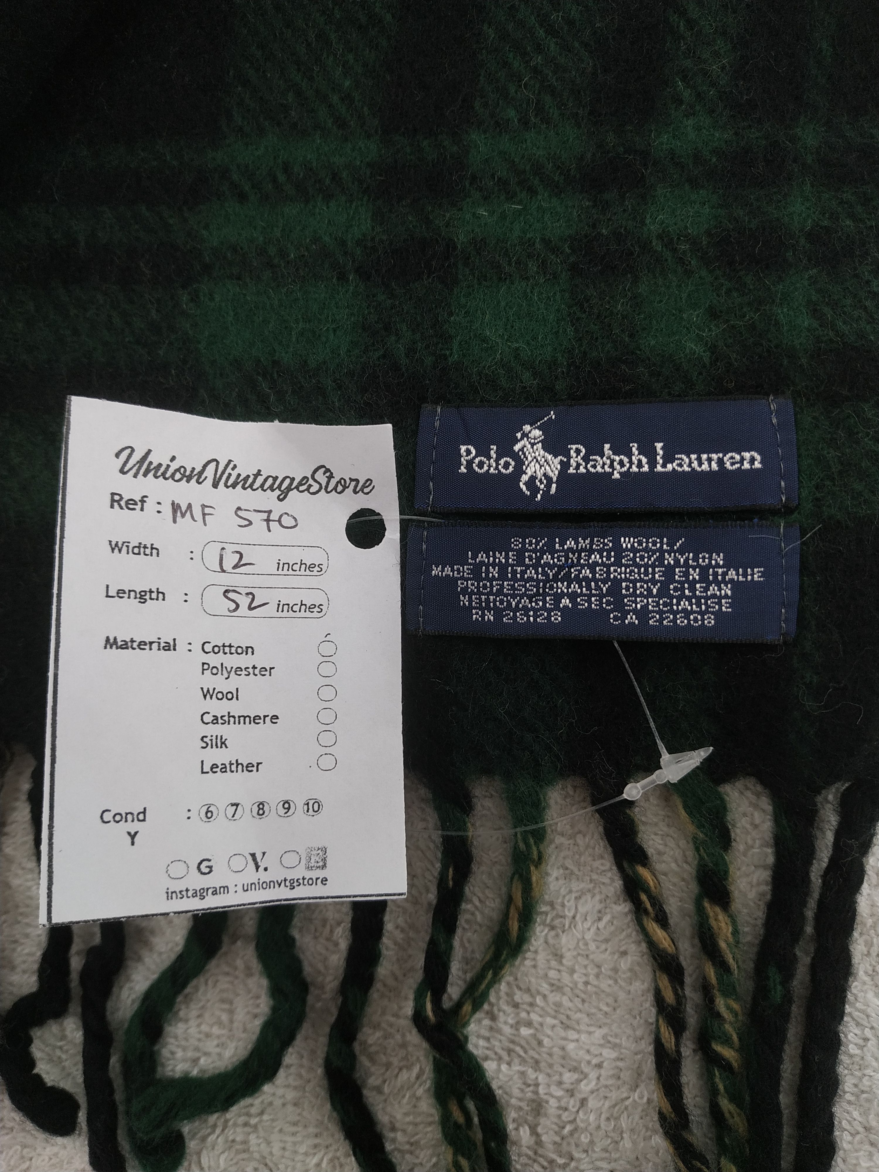 Polo Ralph Lauren Vintage Polo Ralph Lauren Scarf/Muffler/Neckwear MF570 Size ONE SIZE - 4 Thumbnail