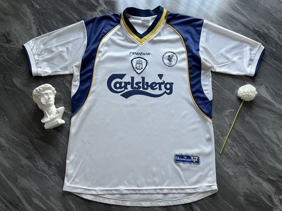 Vintage Liverpool : Reebok Soccer Away 2001 - 2003 Size US L / EU 52-54 / 3 - 2 Thumbnail