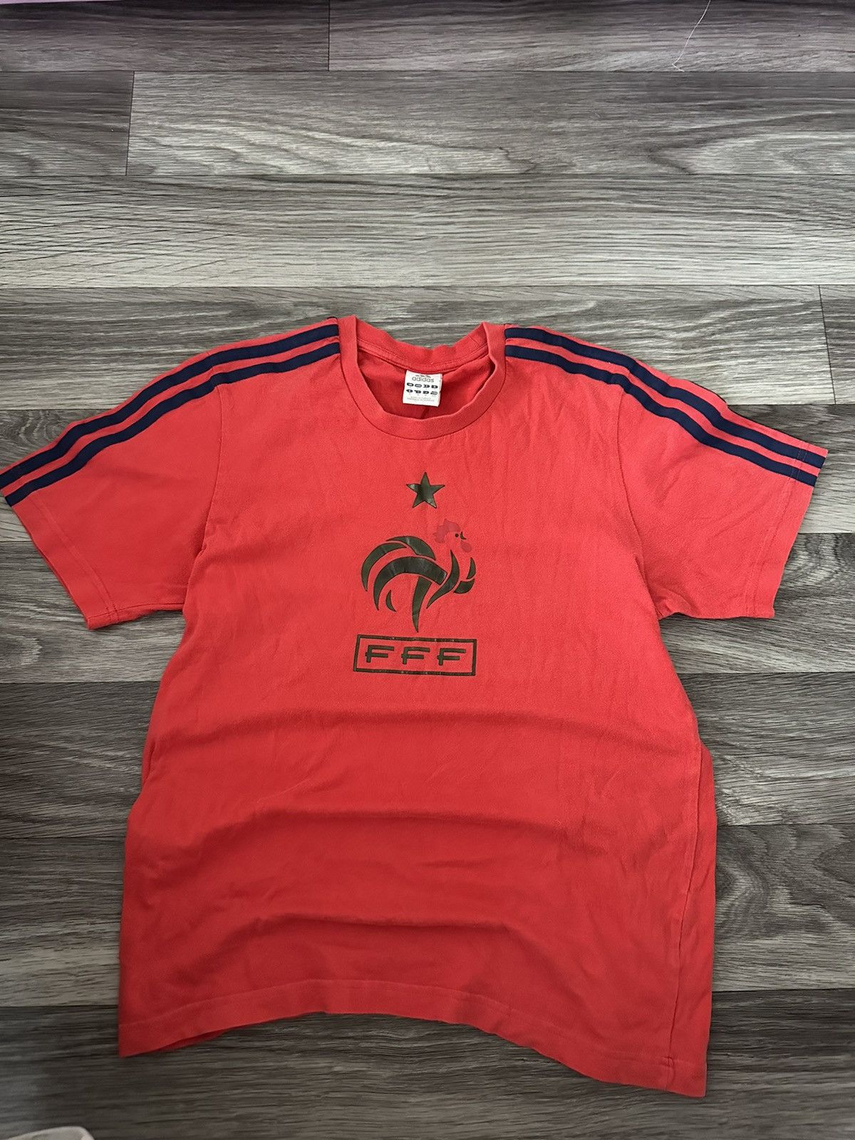 Adidas Vintage adidas 2008 France y2k t-shirt big logo jersey Size US S / EU 44-46 / 1 - 1 Thumbnail