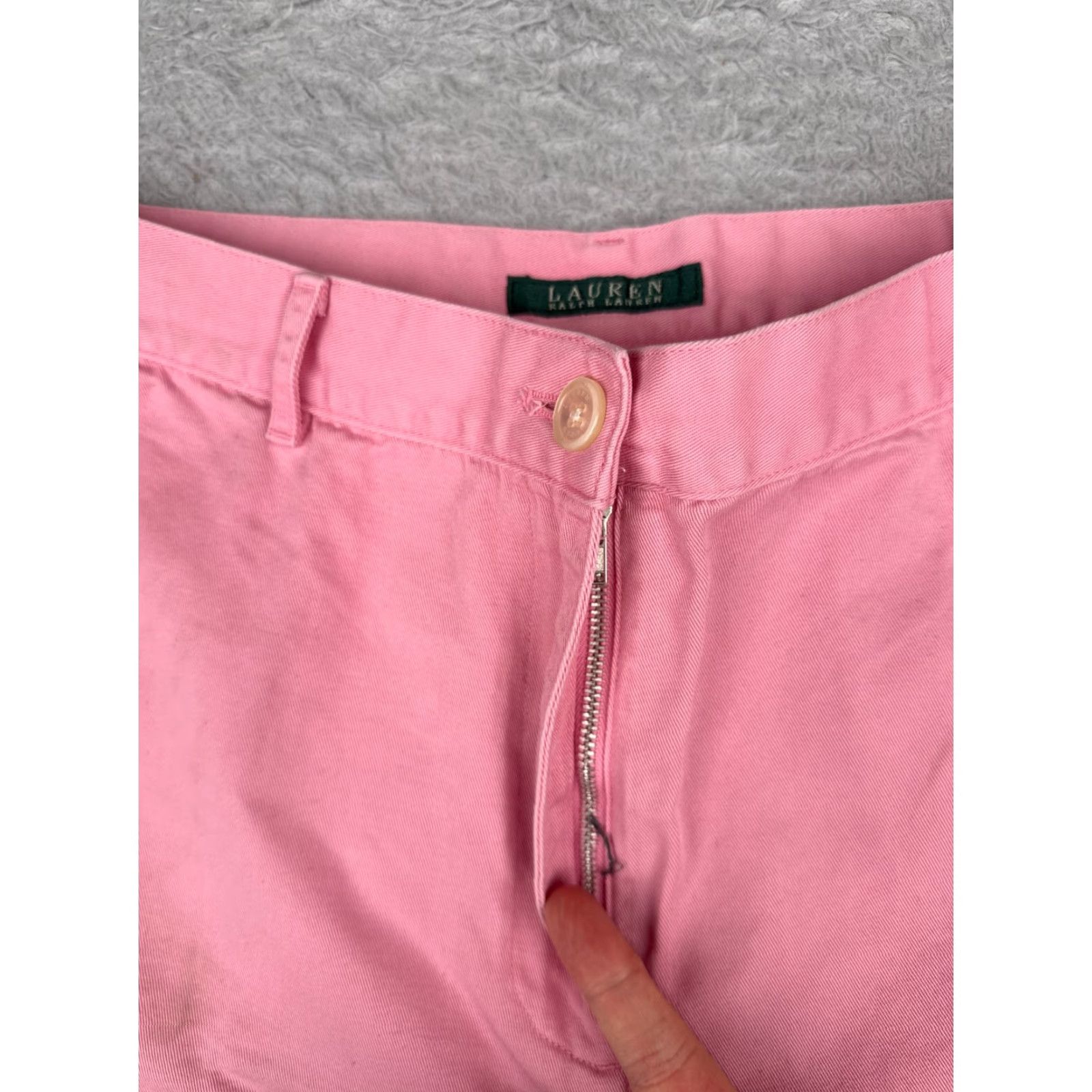 Ralph Lauren Lauren Ralph Lauren Shorts Women 16 Pink Twill 100% Cotton Chino 5-Pocket Regular High Rise 34x6.5 N/A Size 38" / US 16 / IT 52 - 6 Thumbnail