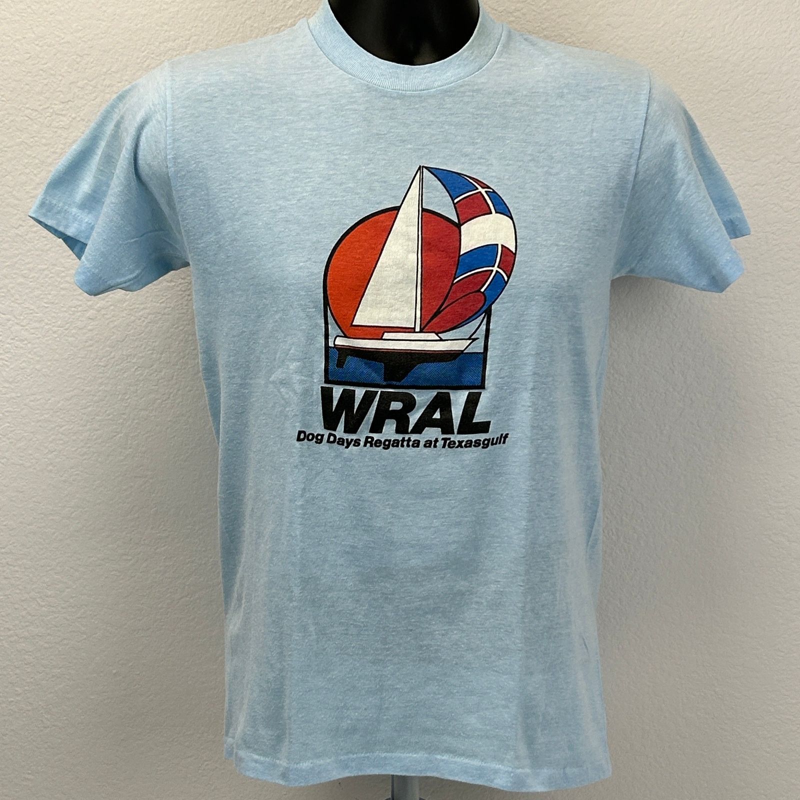 Vintage Vintage 80s WRAL Dog Days Regatta T Shirt Texasgulf Blue S Size US S / EU 44-46 / 1 - 2 Thumbnail