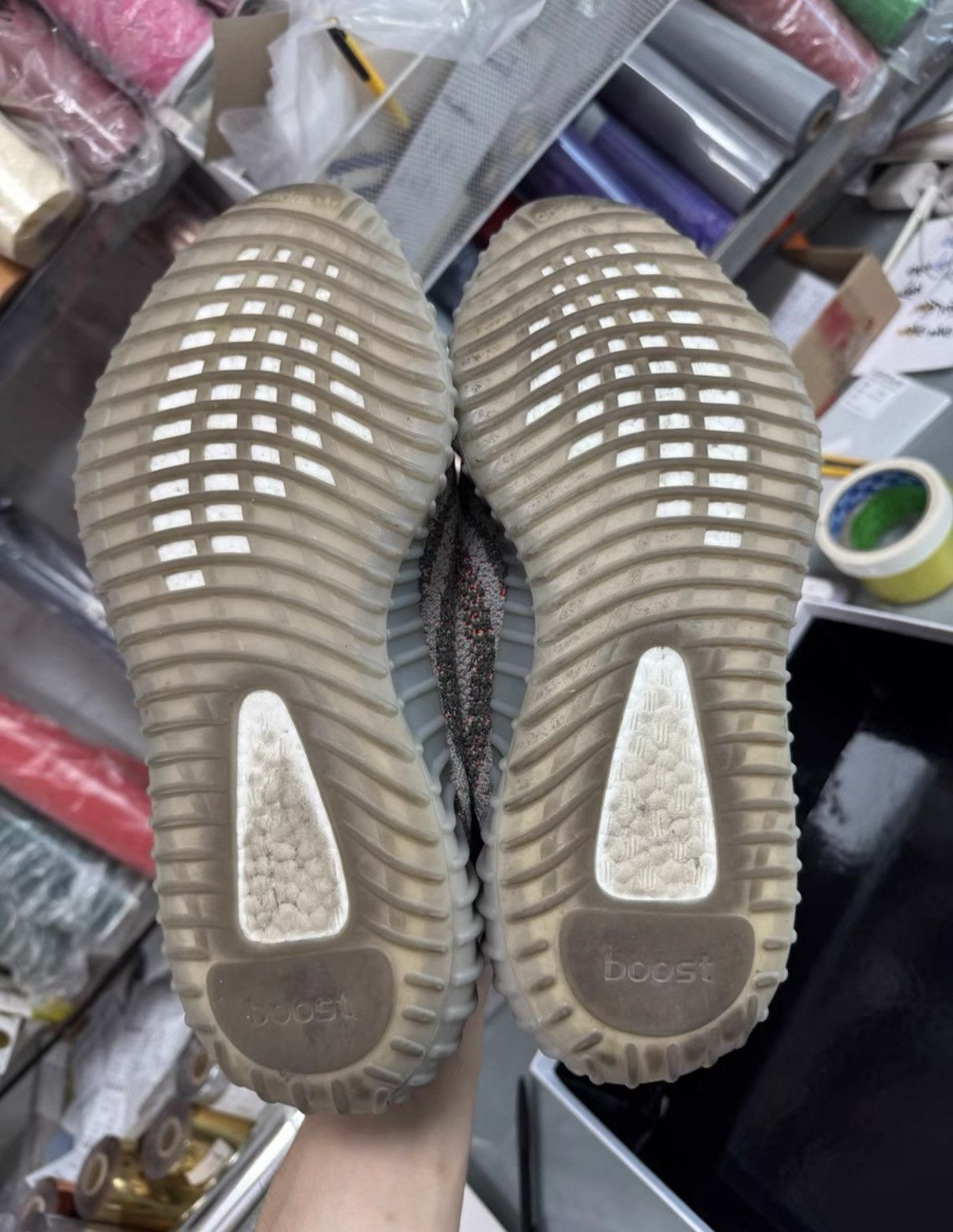 Adidas Adidas Yeezy 350 V2 Grey Orange Reflective GW1229 K37 Size US 8.5 / EU 41-42 - 6 Thumbnail