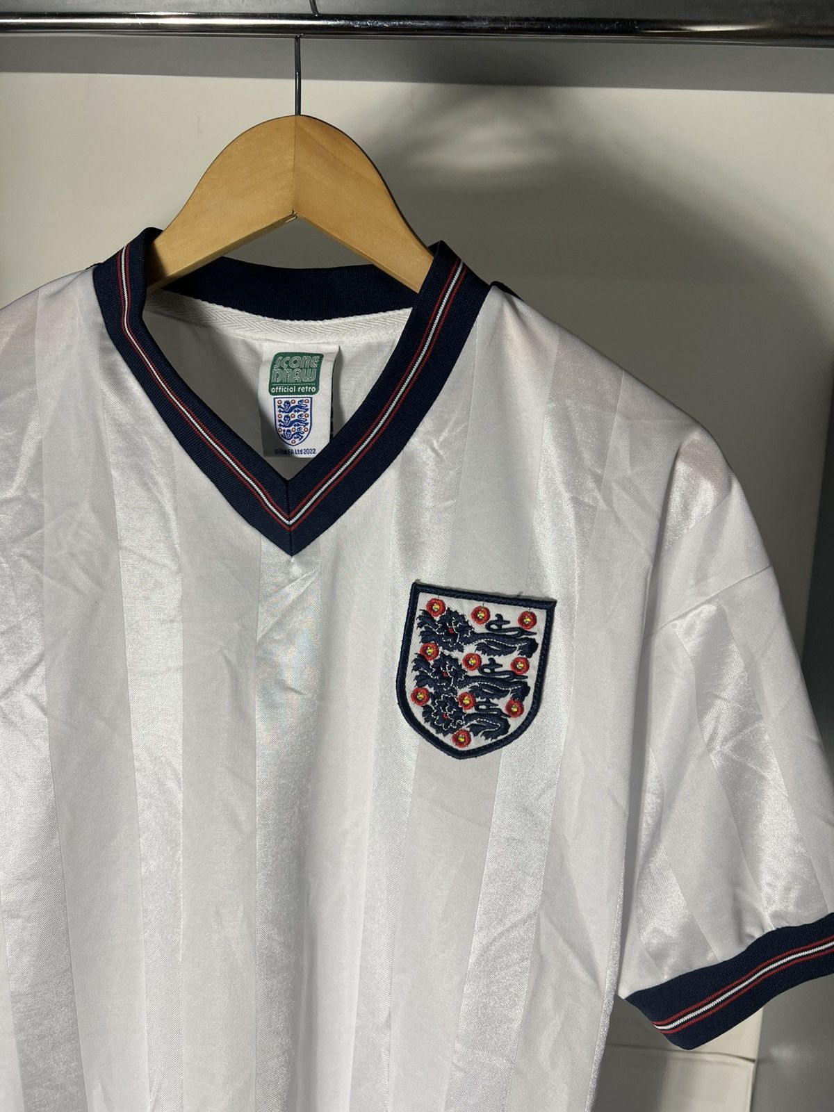 Vintage VERY RARE ENGLAND RETRO SOCCER JERSEY MANCHESTER BLOKE 90s Size US L / EU 52-54 / 3 - 5 Thumbnail