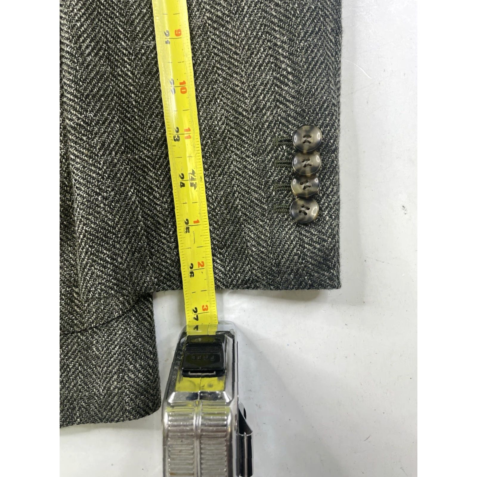 Suitsupply Suitsupply Blazer Jacket Havana Pleated Sim Wool Silk Linen Green Herringbone 46 Size 46R - 7 Thumbnail