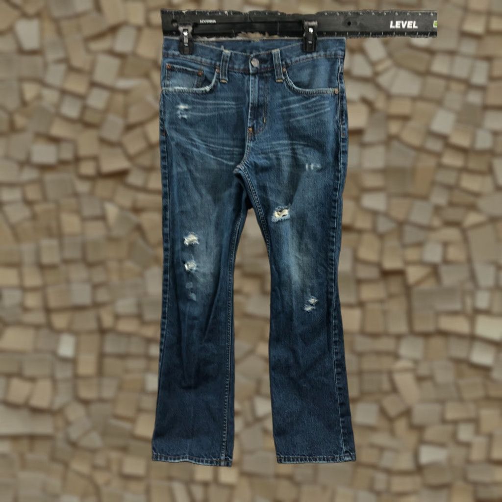 Vintage Bullhead Jeans Slim Straight Bullhead 30x30 Mens Mid Blue Wash Casual Regular Size 30 5-Pocket Denim Cotton Blend Belt Loops Zip Front Vintage No Size US 30 / EU 46 - 1 Thumbnail