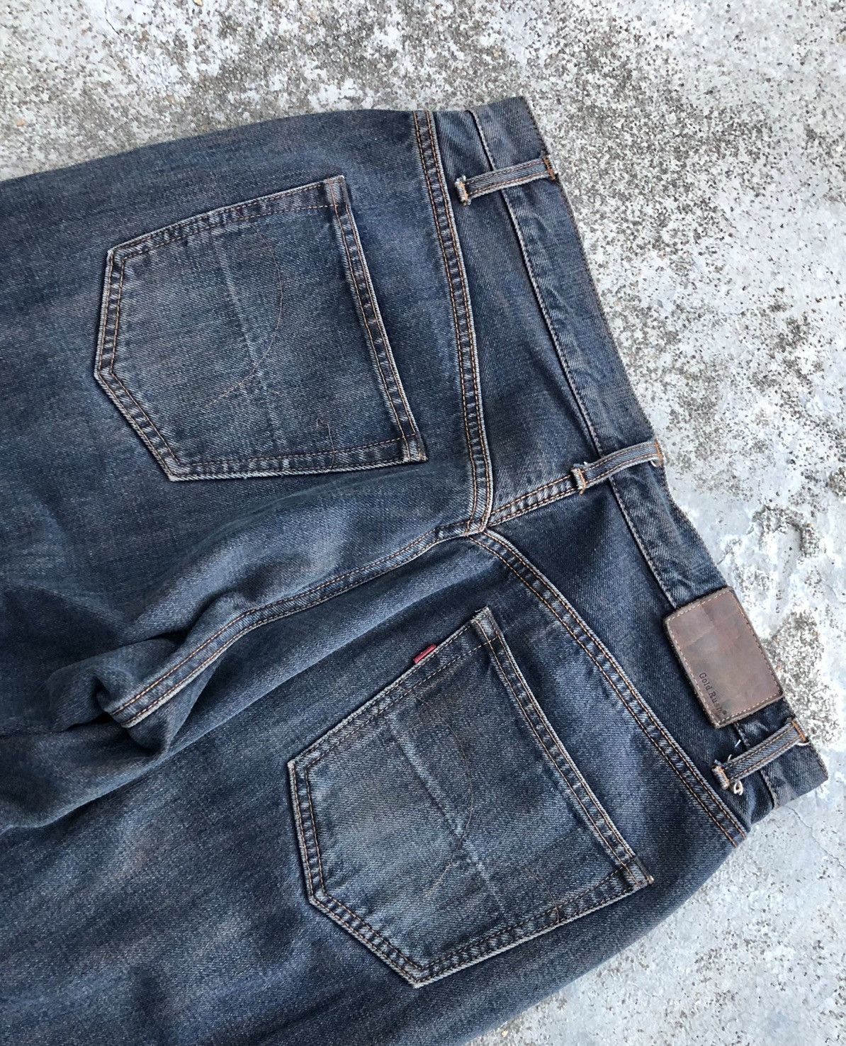 If Six Was Nine WIDE LEG⚡️RUSTY BLUE GOLD RUSH VINTAGE DENIM Size US 33 - 4 Thumbnail