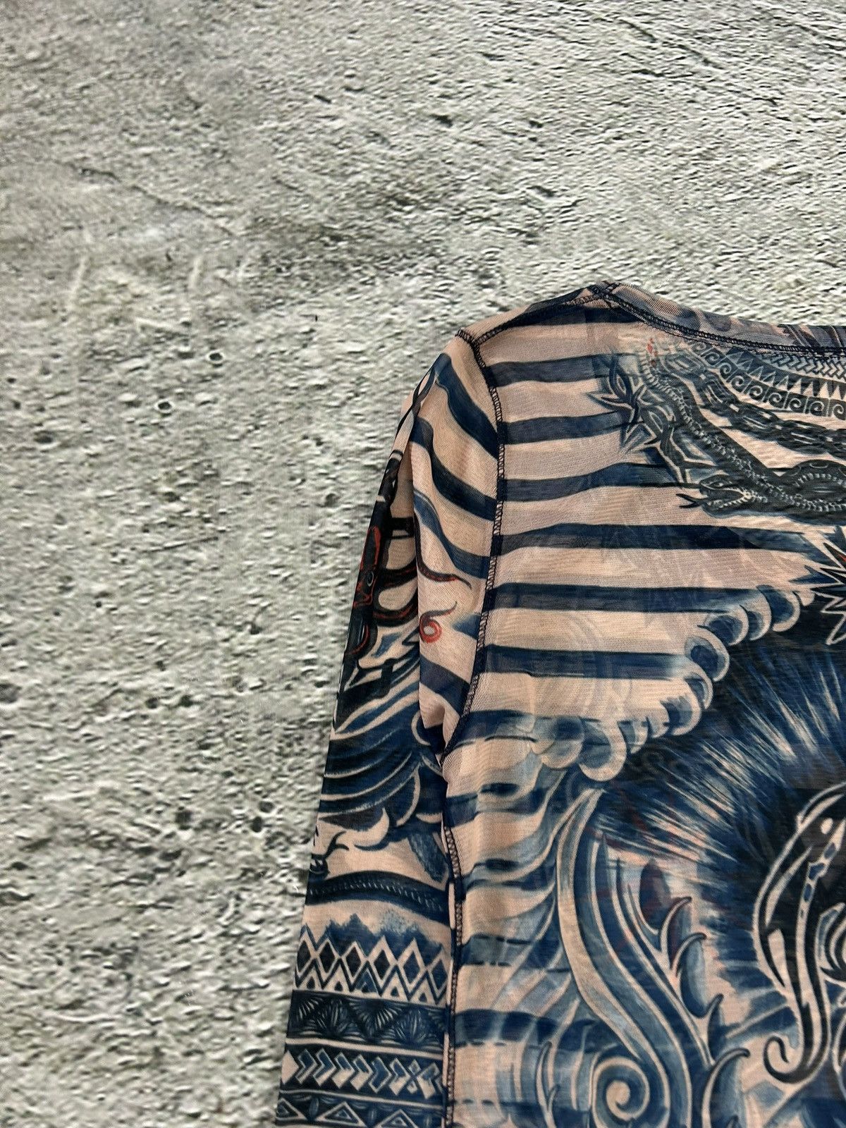 Jean Paul Gaultier Jean Paul Gaultier Lindex Tattoo Mesh Top longsleeve blouse Size M / US 6-8 / IT 42-44 - 9 Thumbnail