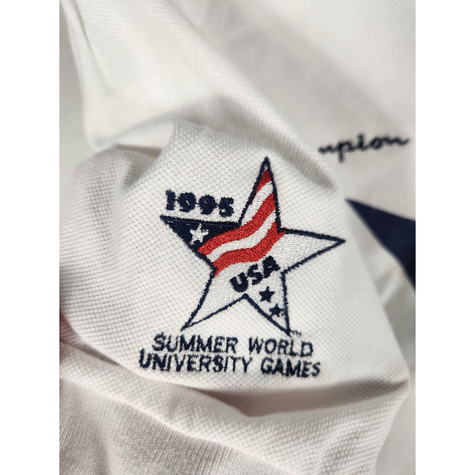 Champion 1995 Summer World University Games Champion Polo men's large Size US XL / EU 56 / 4 - 3 Thumbnail