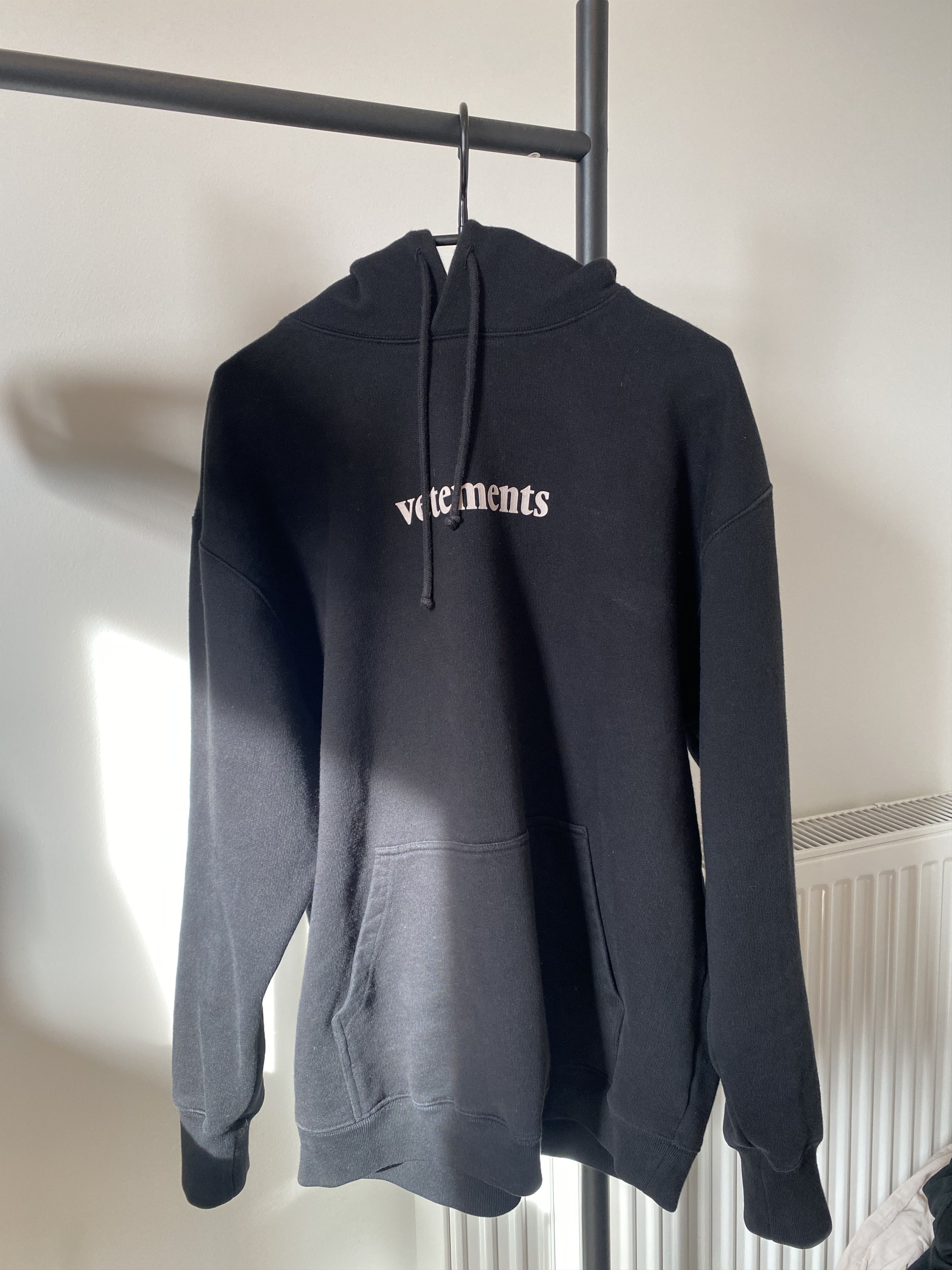 Vetements Black Shipping Label Hoodie | Grailed