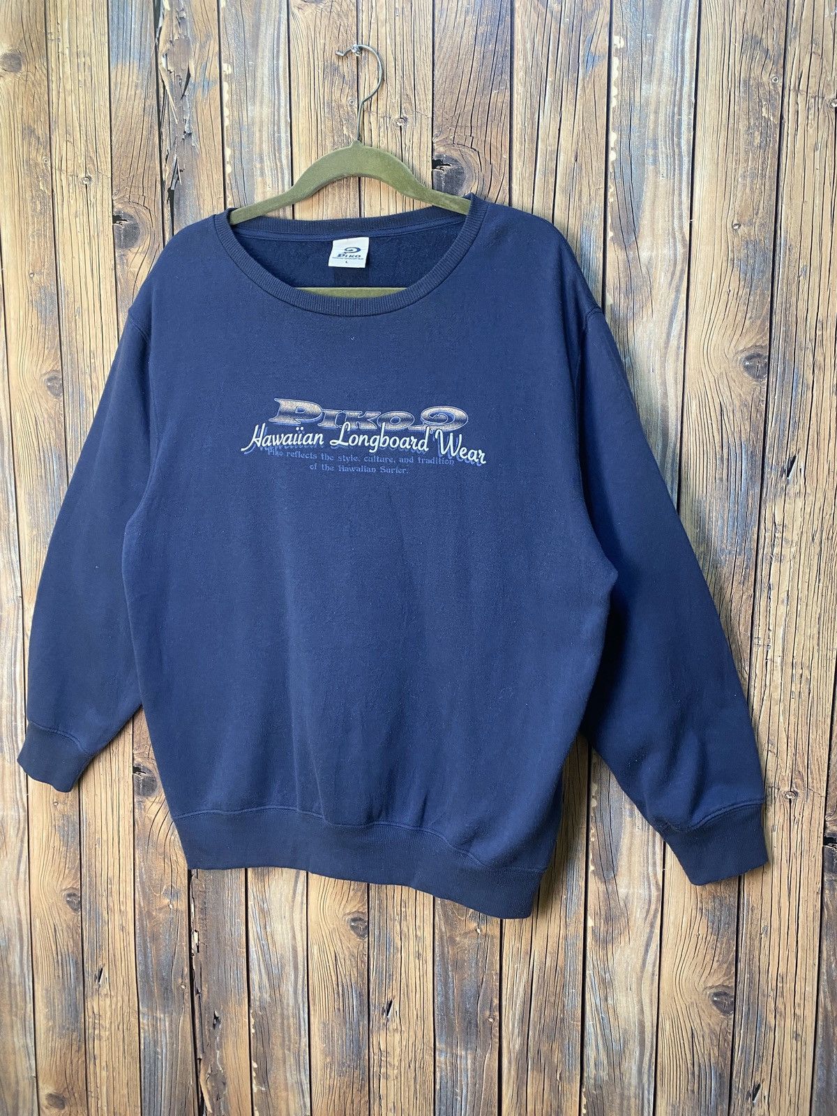 Vintage piko hawaiian longboard crewneck sweatshirt