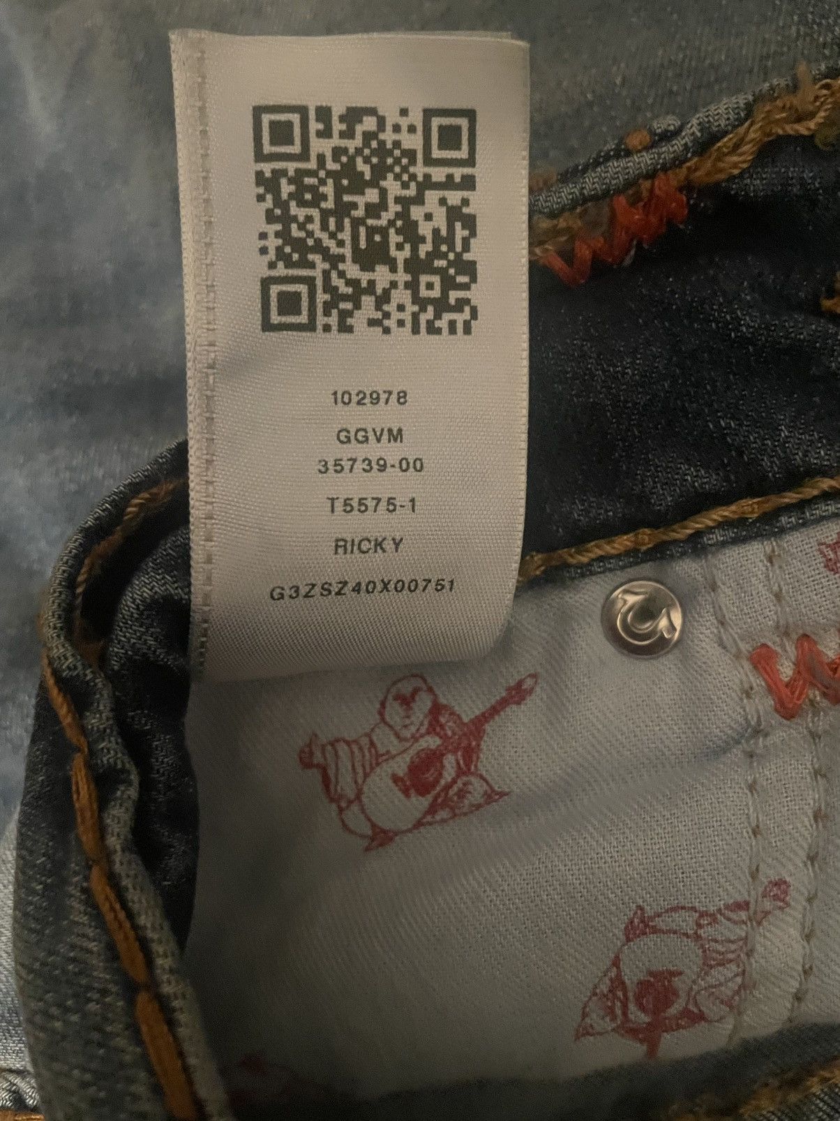 True Religion True Religion Jeans Blue w/Brown, Orange, Beige Size US 28 / EU 44 - 5 Thumbnail
