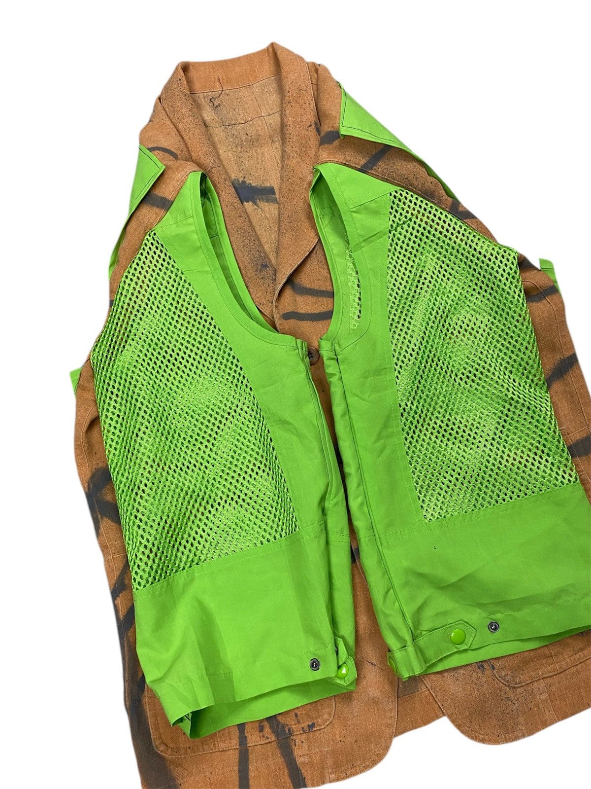 Designer × Vintage Reworked Blazer mix Vest Size 40L - 3 Thumbnail