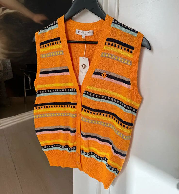 Dior Dior Orange Knit Women's Vest 0089 Size M / US 6-8 / IT 42-44 - 1 Thumbnail