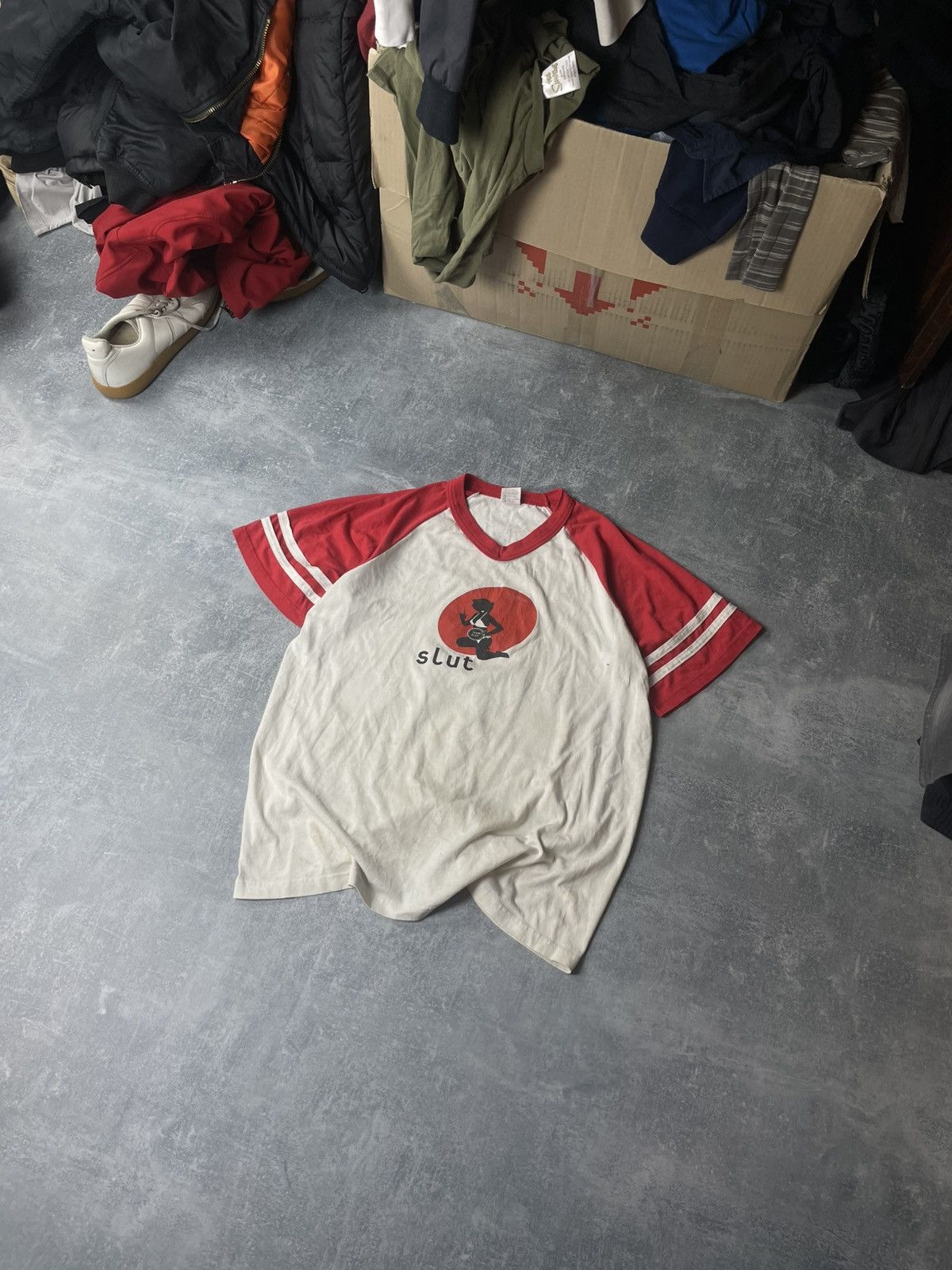 Vintage RARE TEAMSLUT Pornstar style funny Made in Usa tee t-shirt Size US L / EU 52-54 / 3 - 2 Thumbnail