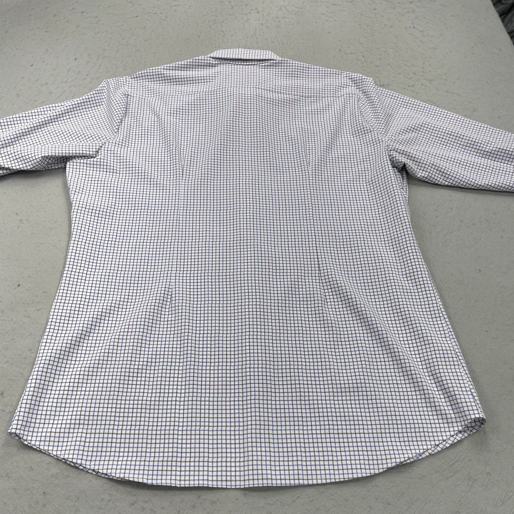 Mizzen+Main Mizzen+Main Shirt Mens 2XL Trim Fit White Blue Check Performance Stretch Shirt Mens 2XL White Blue Check Mizzen+Main Button-Up Casual Preppy 90s? Size US XXL / EU 58 / 5 - 5 Thumbnail