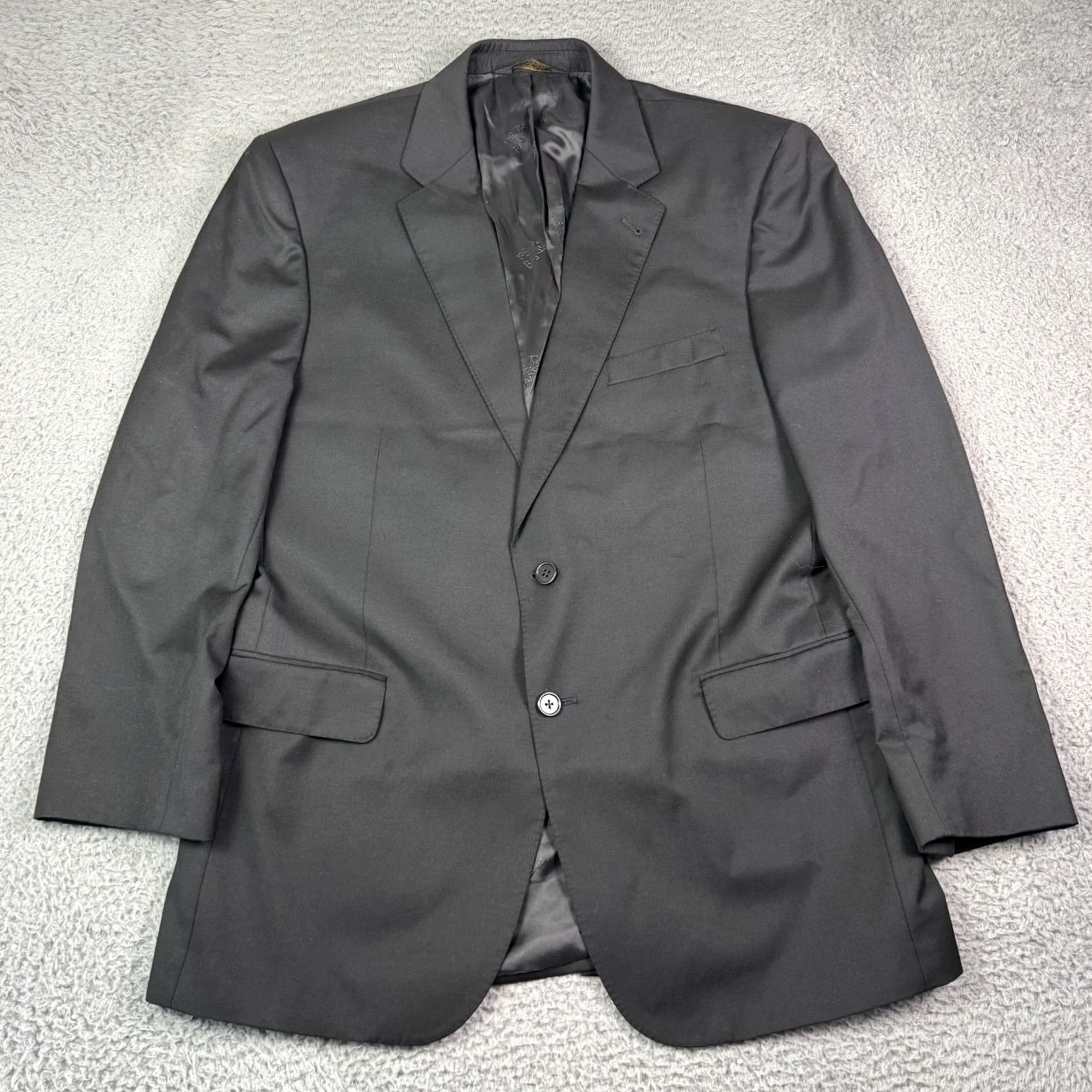 Jos. A. Bank Jos A Bank Signature Gold Suit Jacket Pants Set Mens 44R 34x30 Black Wool Size 44R - 2 Thumbnail
