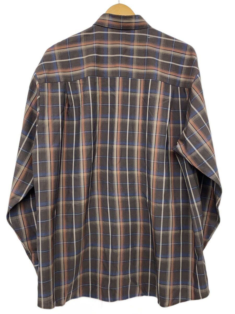 Auralee Brown Wool Check Long Sleeve Shirt Size US XXL / EU 58 / 5 - 2 Thumbnail