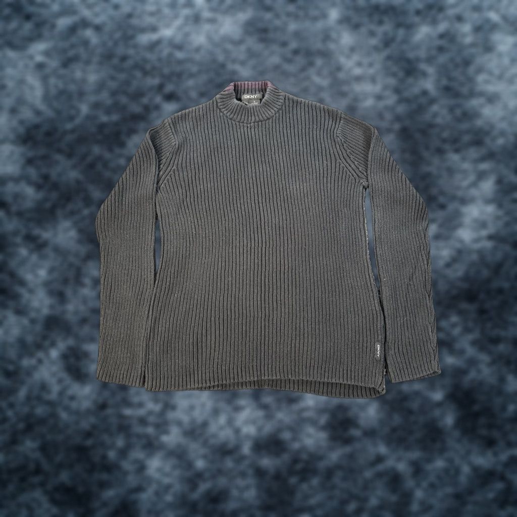DKNY VINTAGE DKNY Sweater Mens Medium Black Mock Neck Chunky Knit 90s Mens Size US M / EU 48-50 / 2 - 1 Thumbnail