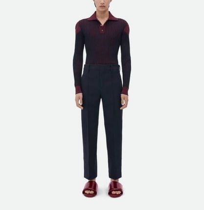 Bottega Veneta Ribbed Cotton Polo Burgundy Size US XS / EU 42 / 0 - 1 Thumbnail