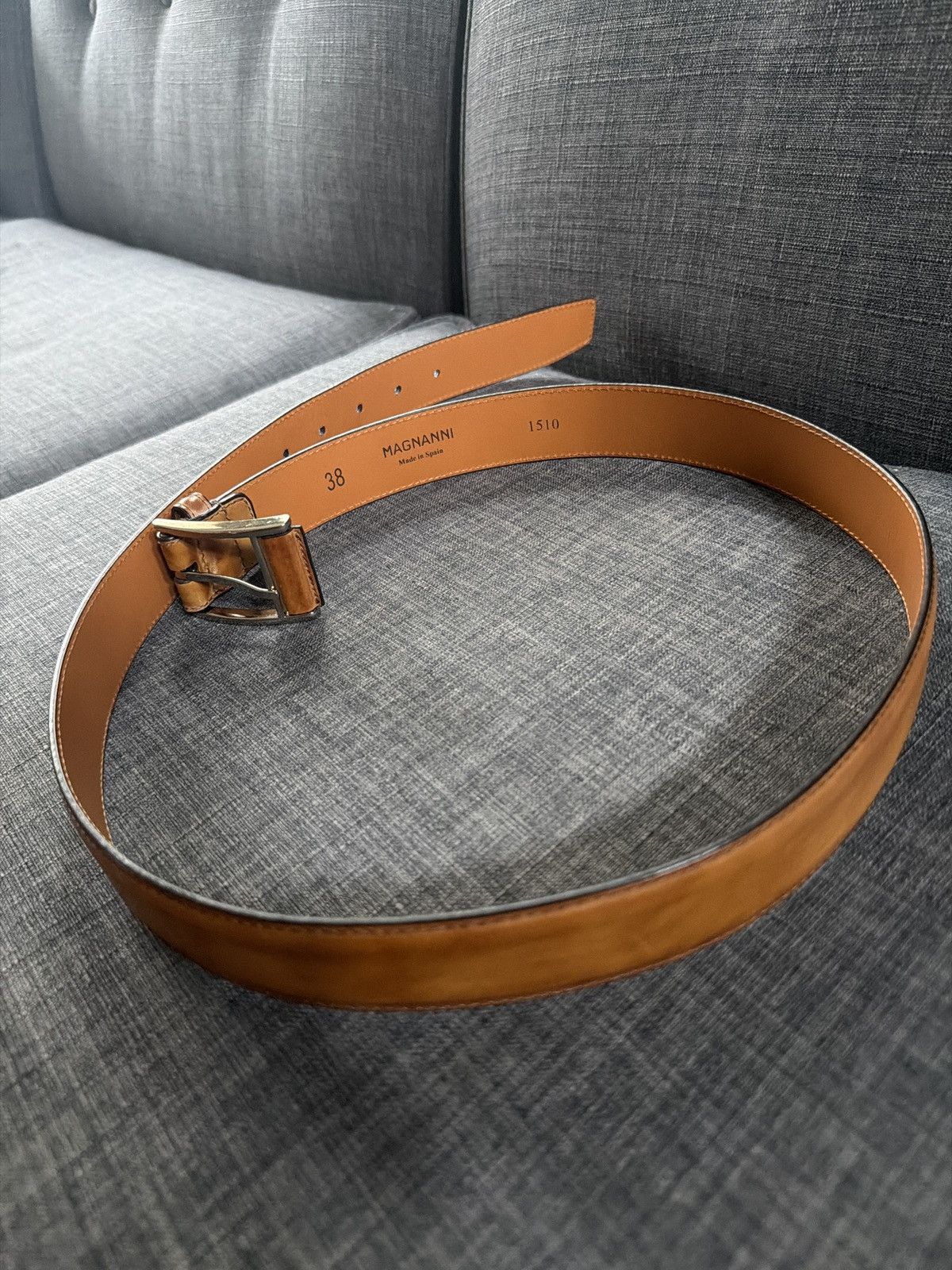 Magnanni Magnanni Catalux Leather Belt - 1510 - Cuero Brown - Size 38 Size 38 - 1 Thumbnail