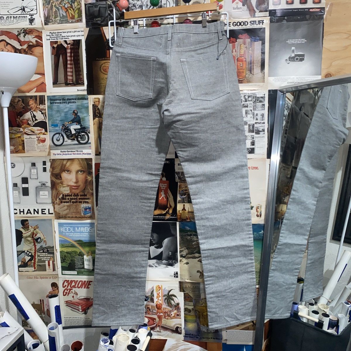 Maison Margiela Maison Margiela Gray Cinch Strap Trousers Size US 31 - 4 Thumbnail