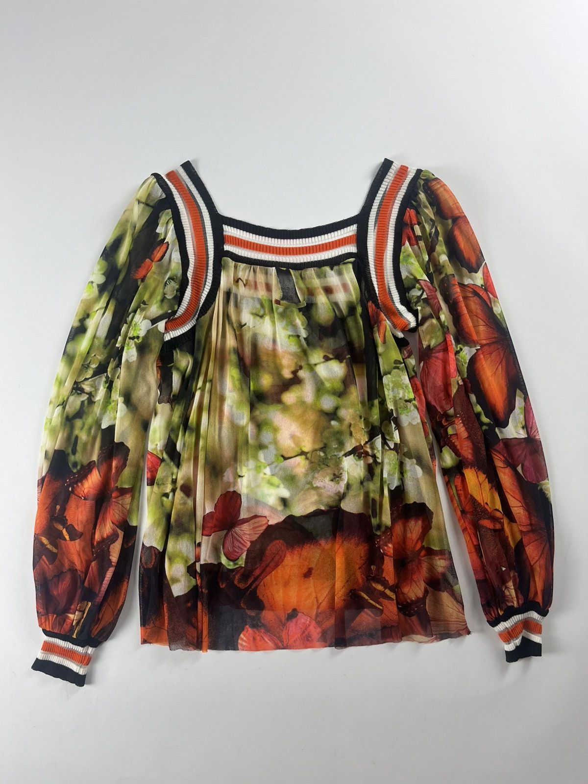 Jean Paul Gaultier Jean Paul Gaultier Floral Mesh Top 1990s Size M / US 6-8 / IT 42-44 - 7 Thumbnail