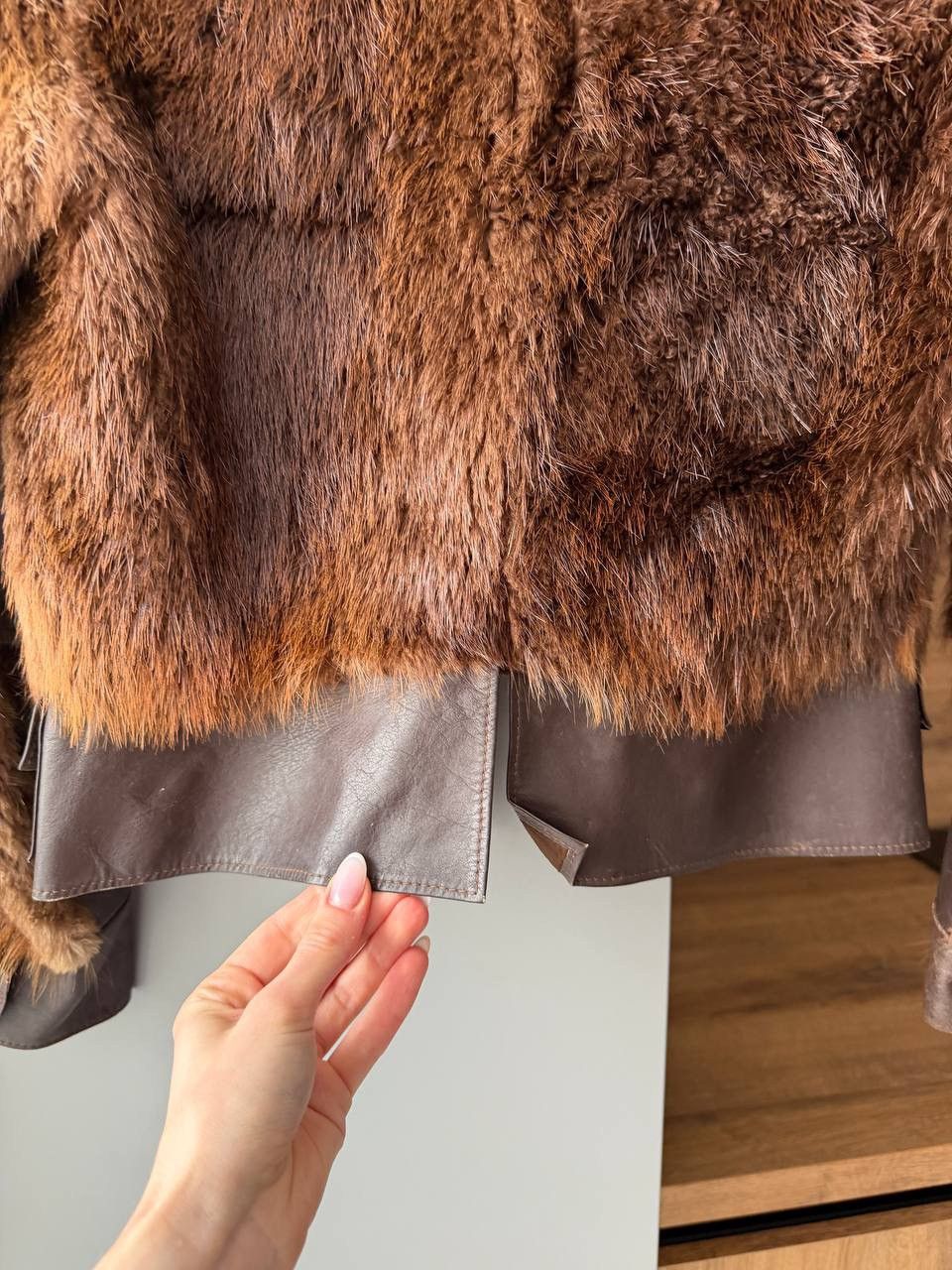 Vintage Vintage 90s Real Fur Cropped Bomber Jacket Size S / US 4 / IT 40 - 9 Thumbnail