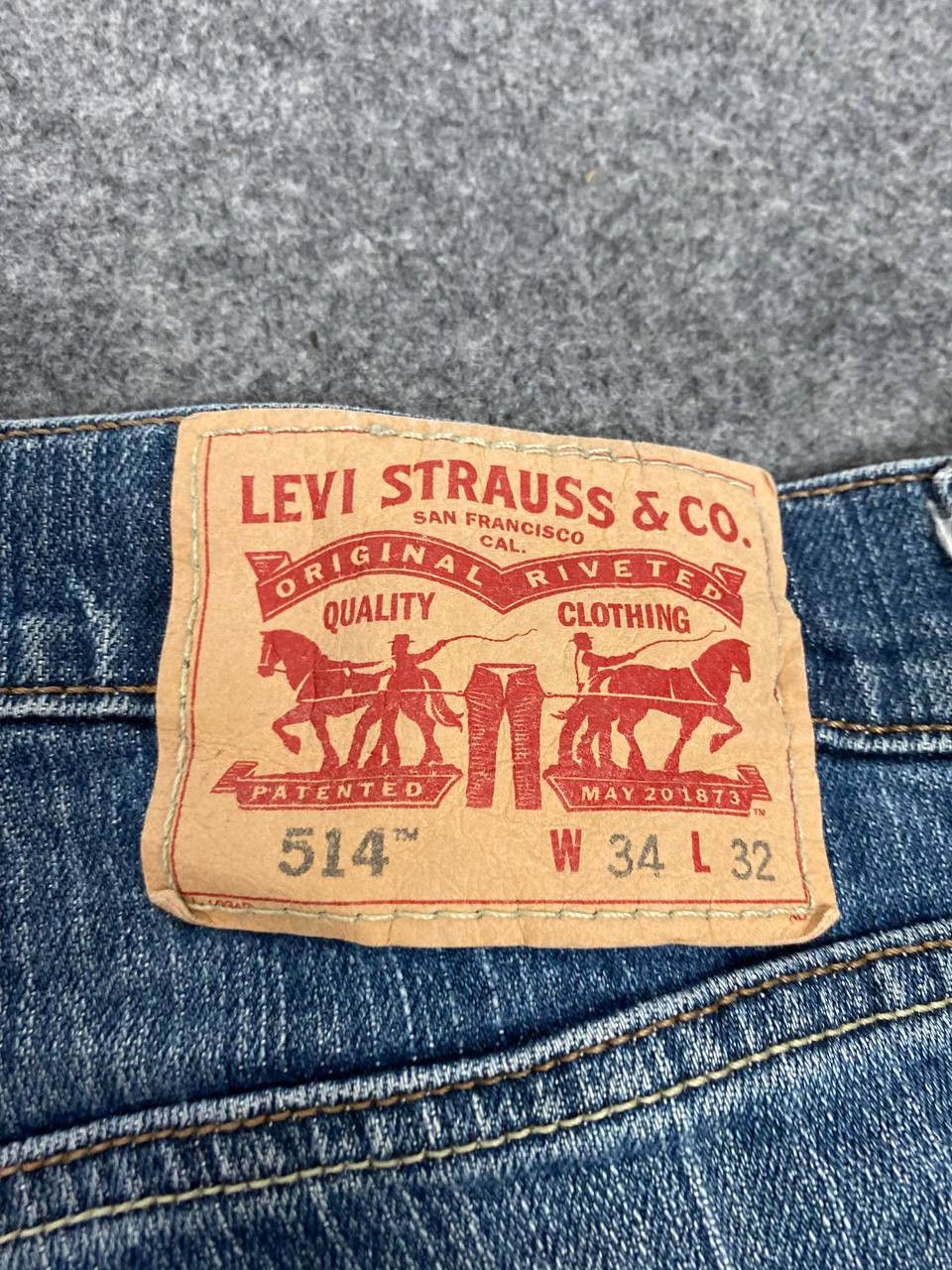 Levi's levis 514 distressed denim nice design Size US 35 - 6 Thumbnail