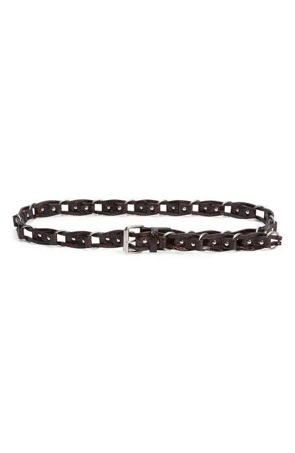 Saint Laurent Paris o1s1wg111024 Size: 95 / Motorcycle Buckle Belt in Brown Size ONE SIZE - 1 Thumbnail
