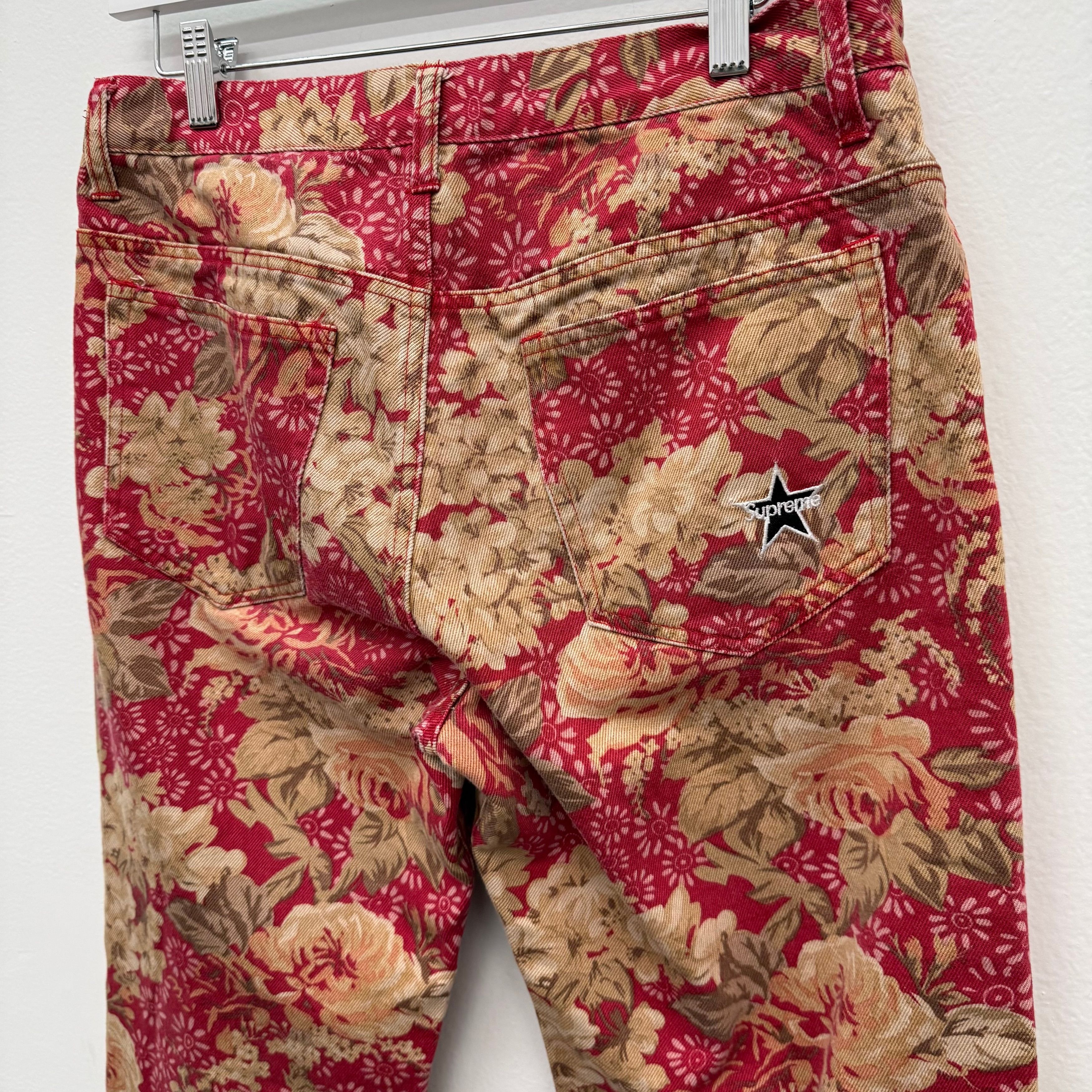 Supreme Supreme Rose Floral Denim FW17 - Size 30 Size US 30 / EU 46 - 5 Thumbnail
