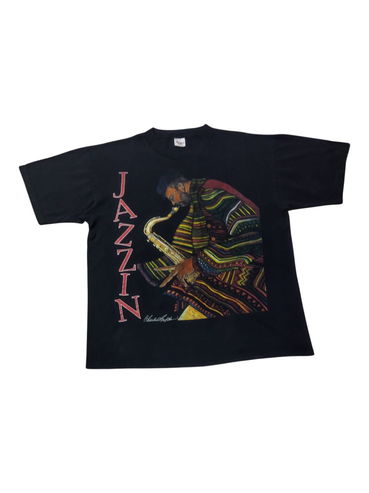 Vintage Vintage 90s Jazzin Riverside Java Art Festival Tee Size US XL / EU 56 / 4 - 1 Thumbnail