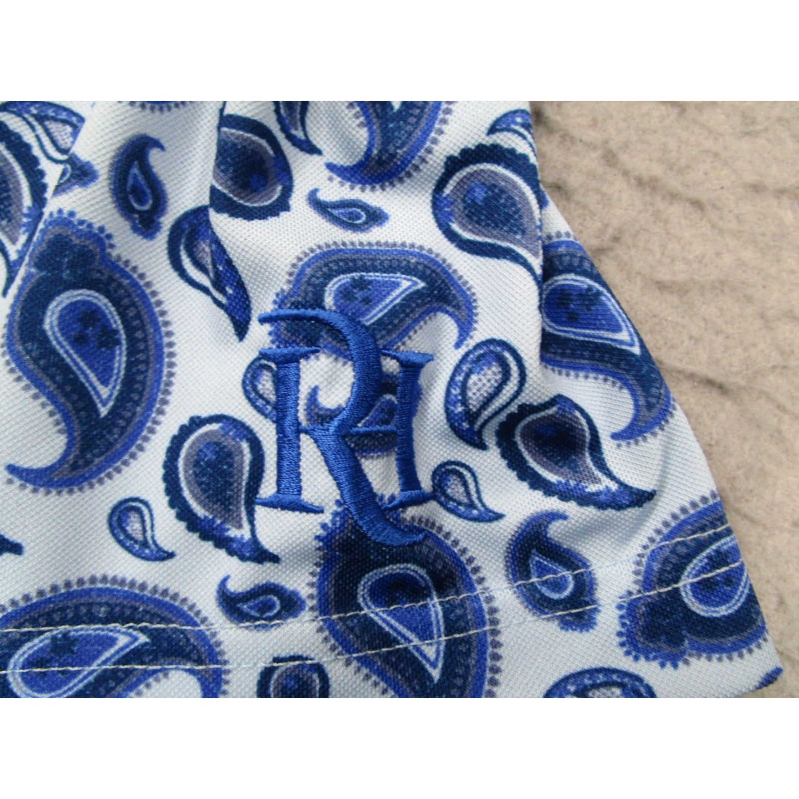 Vintage Turtleson Polo Shirt Mens Medium Blue Paisley Rolling Hills Golf California Size US M / EU 48-50 / 2 - 5 Thumbnail