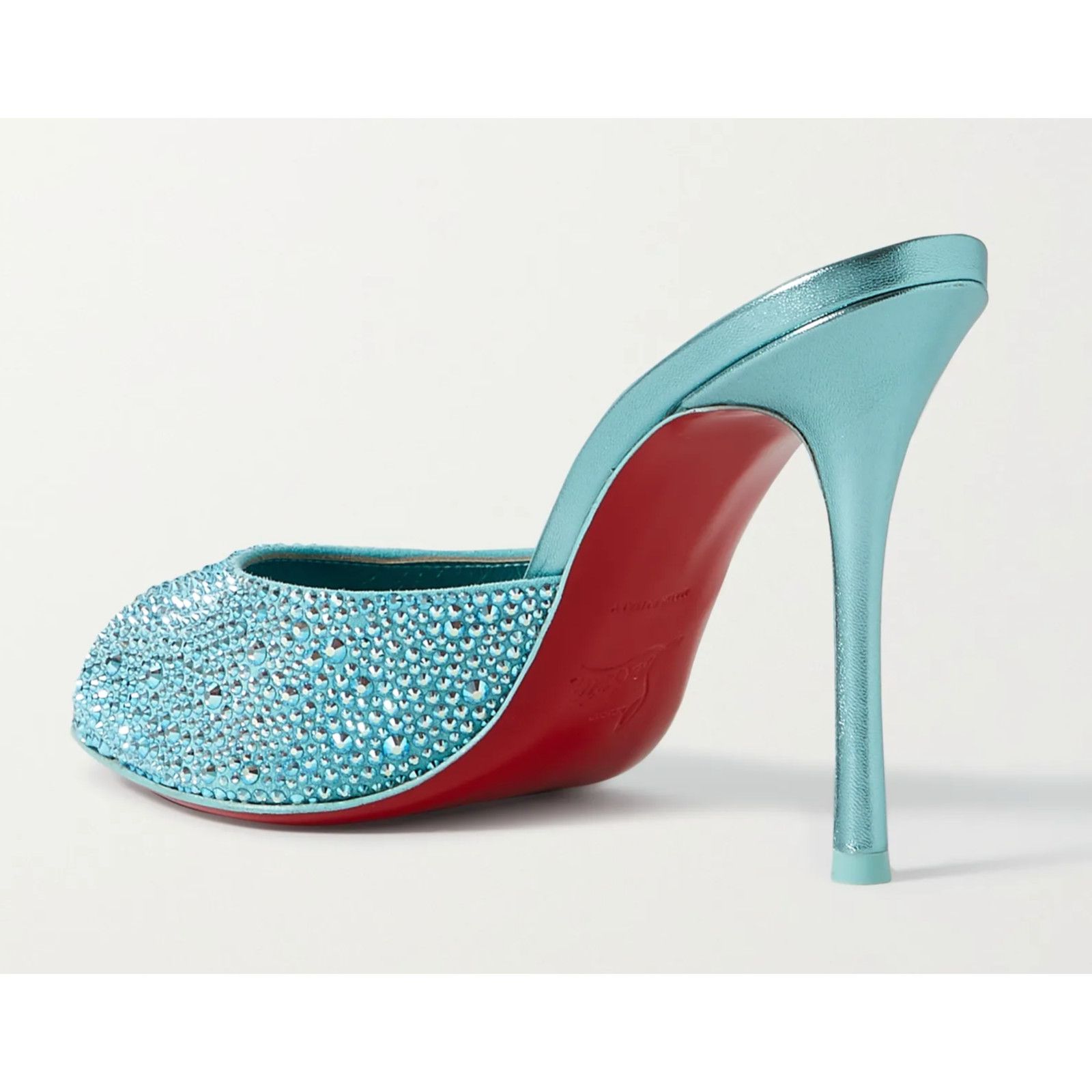 Christian Louboutin Christian Louboutin Me Dolly Strass 100 Blue Backless Size US 10 / IT 40 - 8 Thumbnail