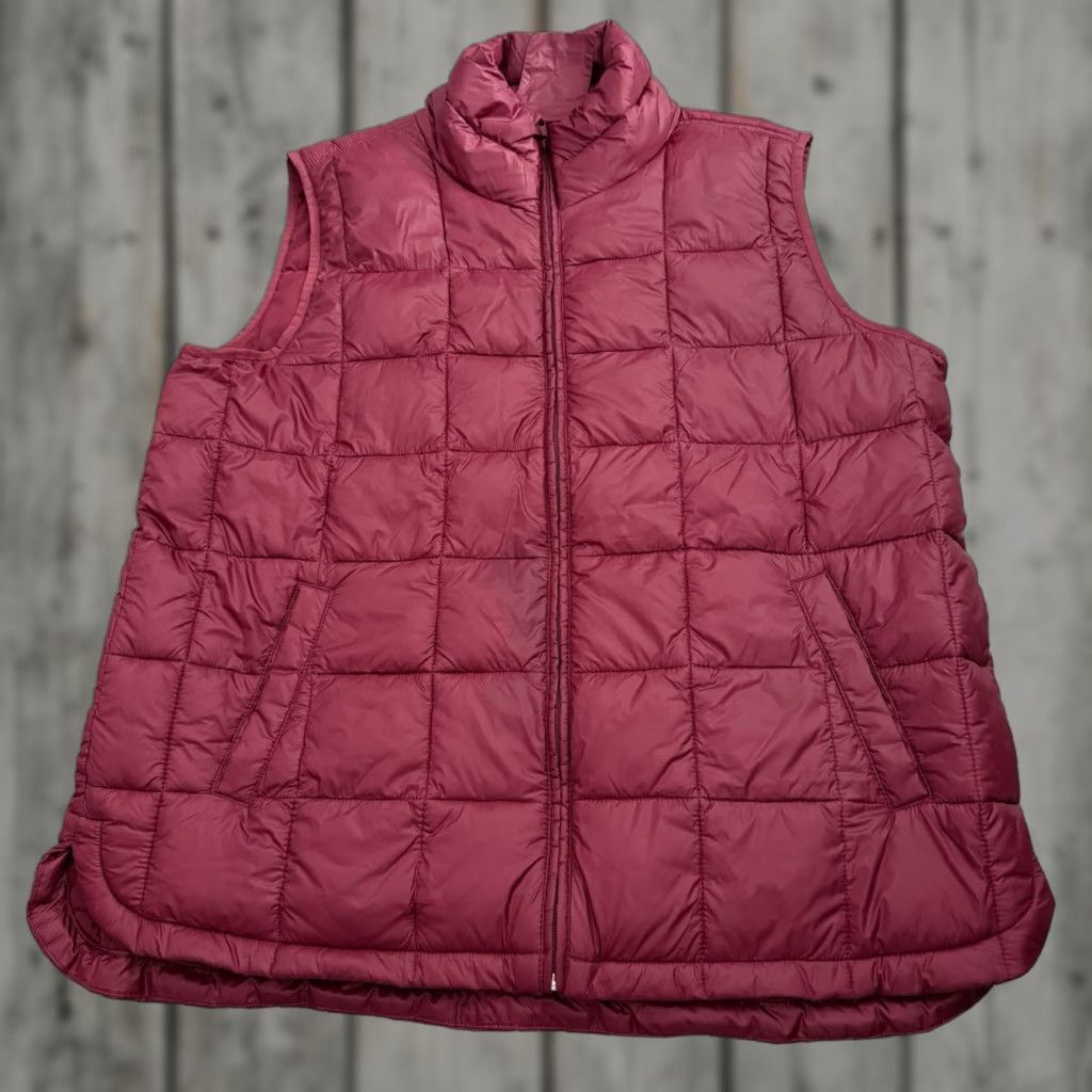 Gap GAP Recycled Puffer Vest Men 2XL Red Water Resistant Full Zip Lightweight Sleeveless Jacket Short Coat Size US XXL / EU 58 / 5 - 1 Thumbnail