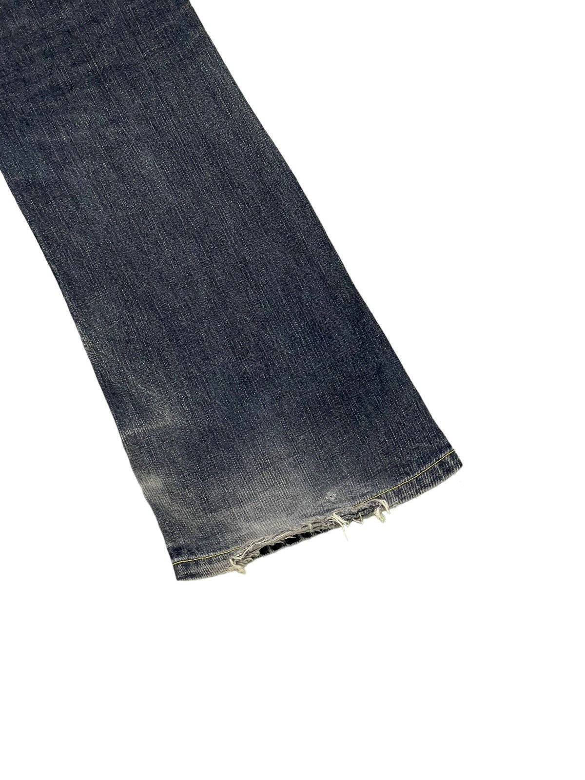 Japanese Brand Flare Jeans Nylaus Distress Low Rise Boot Cut 6🟦3 Size US 32 / EU 48 - 14 Thumbnail