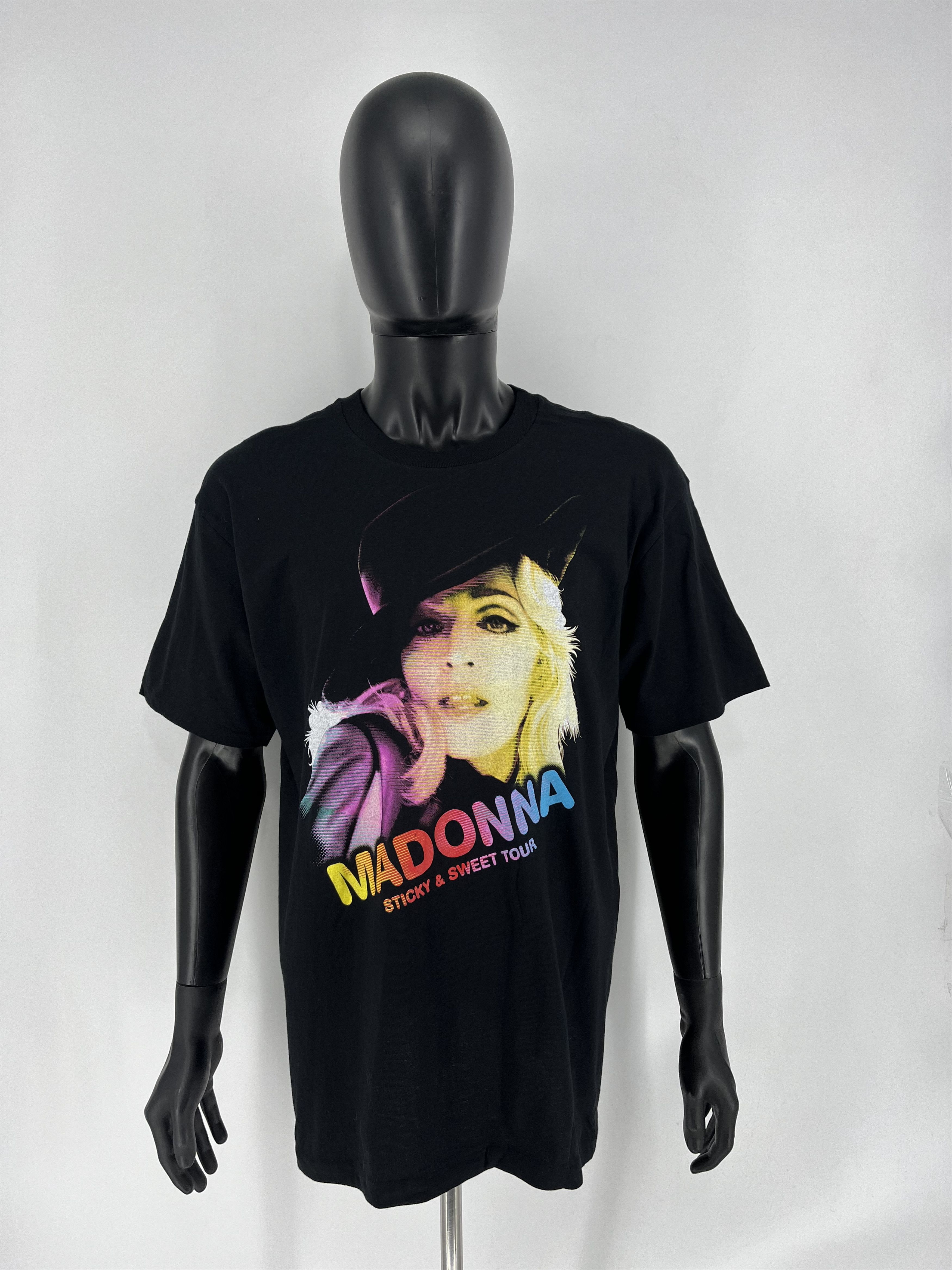 Band Tees × Vintage Vintage 00s Madonna Sticky And Sweet Tour Black T-shirt Size US L / EU 52-54 / 3 - 2 Thumbnail