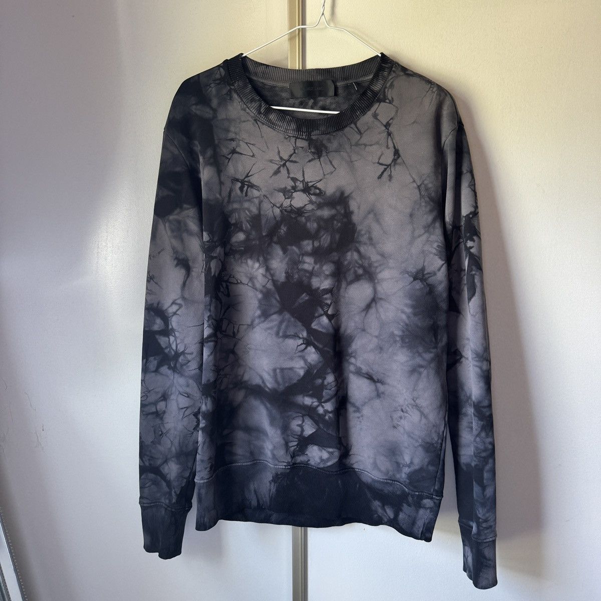 image of Helmut Lang Aw18 Tye Dye Sweater in Black, Men's (Size Medium)