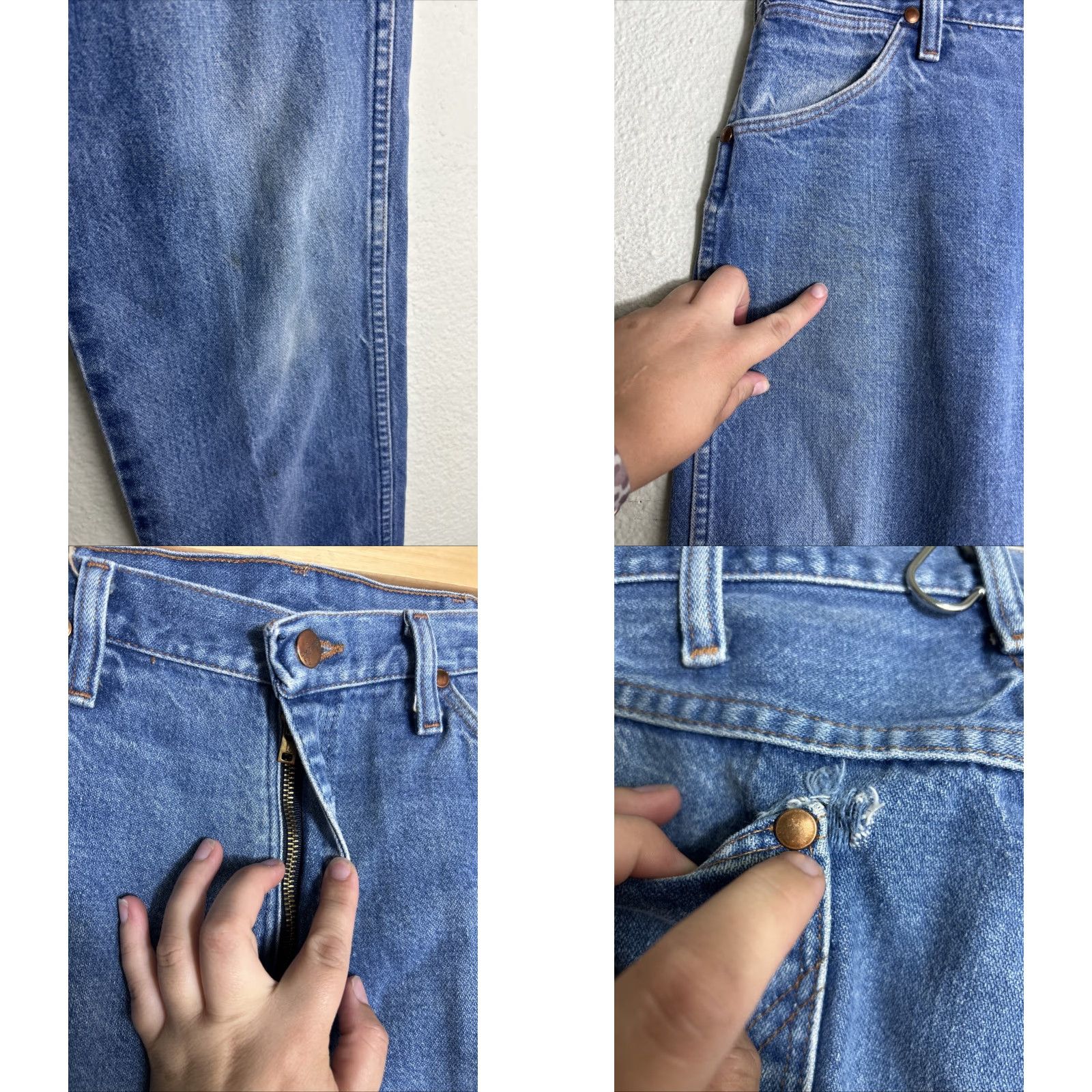 Wrangler VINTAGE Wrangler Jeans Light Wash Straight 32x34 USA Blue Mens Jeans Size US 32 / EU 48 - 8 Thumbnail