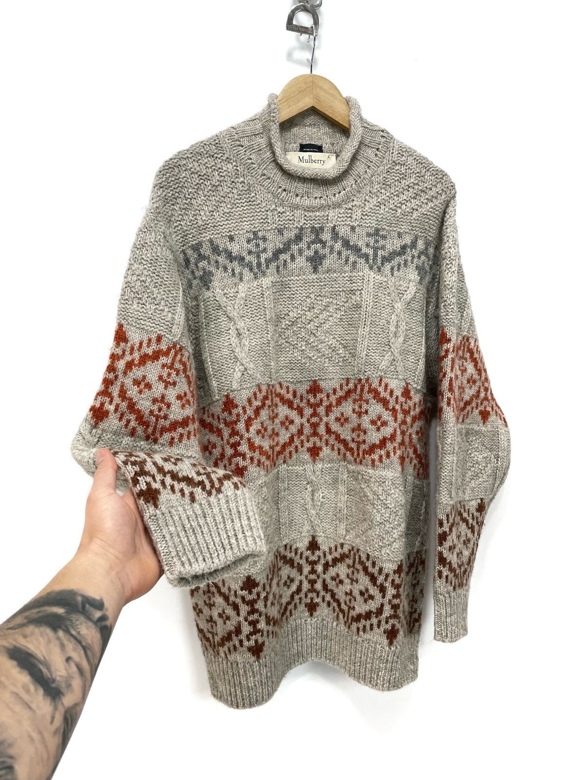 Mulberry Mulberry Women’s 100% Wool Oversized Sweater-Dress – Size L Size L / US 10 / IT 46 - 5 Thumbnail