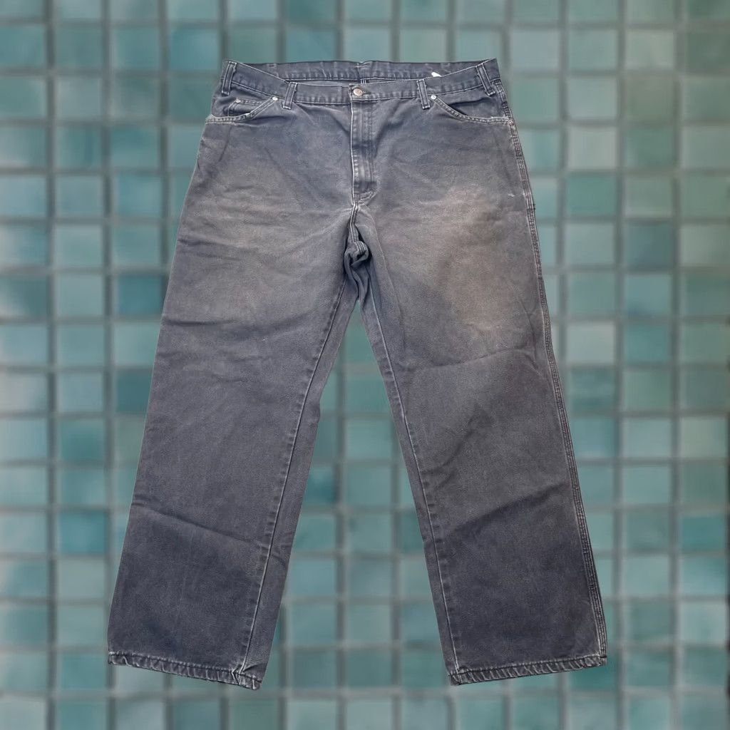 Dickies Dickies Pants Mens 40x30 Gray Denim Carpenter Cotton Workwear Utility Fade Baggy Size US 40 / EU 56 - 1 Thumbnail