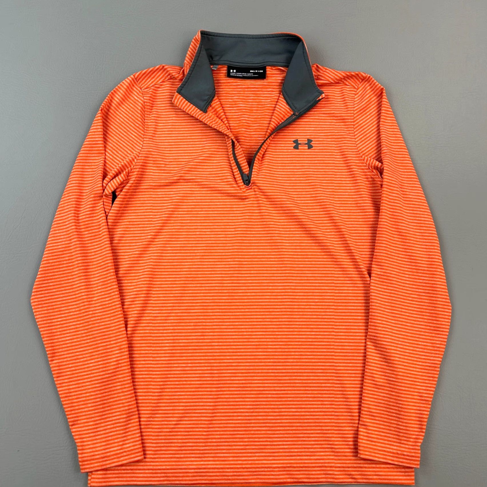 Under Armour Under Armour Pullover Mens Small Orange Stripe 1/4 Zip Performance Stretch Golf Shirt Mens Small Orange Stripe 1/4 Zip Performance Stretch Golf Size US S / EU 44-46 / 1 - 2 Thumbnail