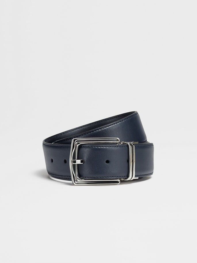 Ermenegildo Zegna o1s1rm0425 RLHVIC Size: 90 / Belt in Navy Blue Size 36 - 1 Thumbnail