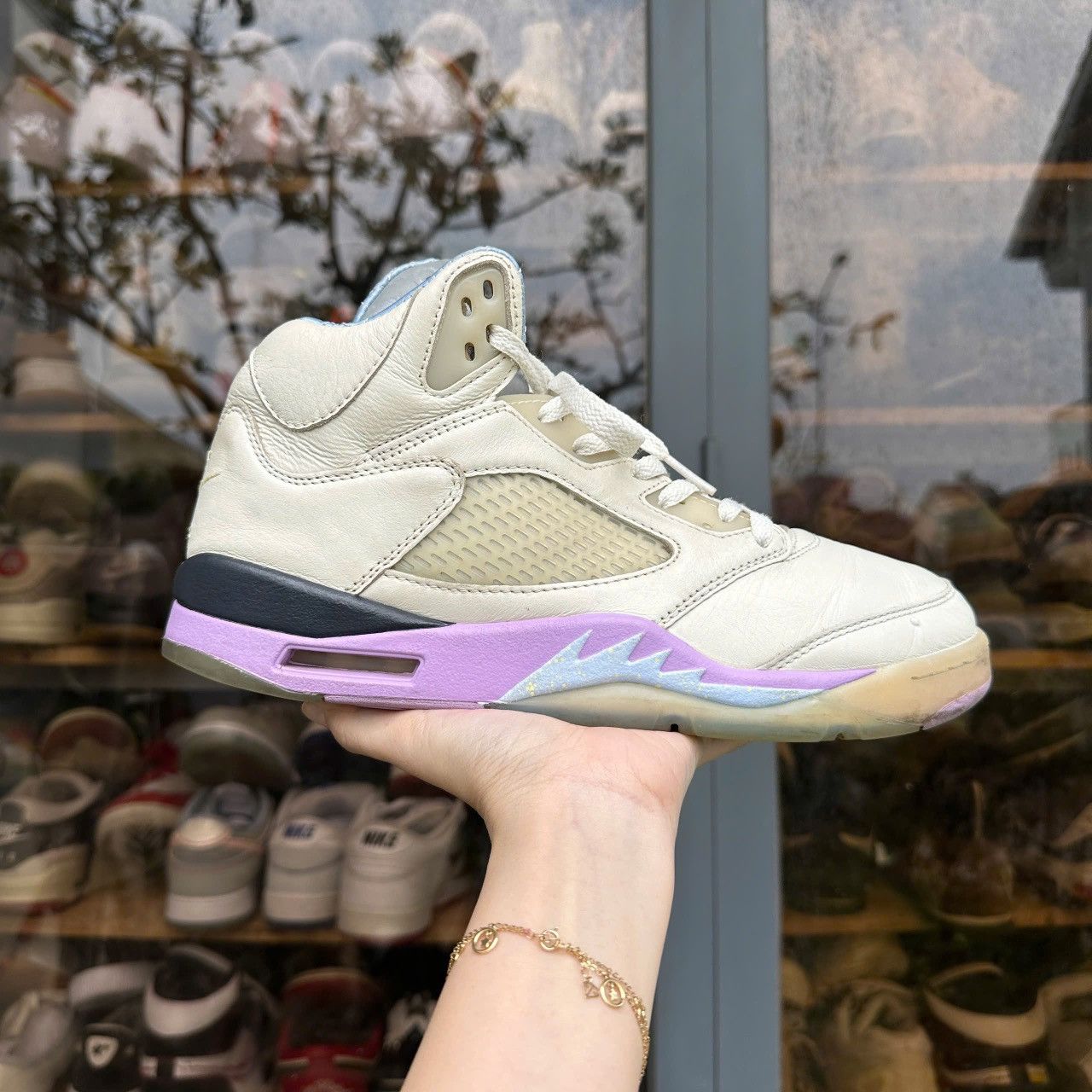 Dj Khaled × Jordan Brand DJ Khaled x Air Jordan 5 Sail Purple DV4982-175 Size US 9.5 / EU 42-43 - 1 Thumbnail