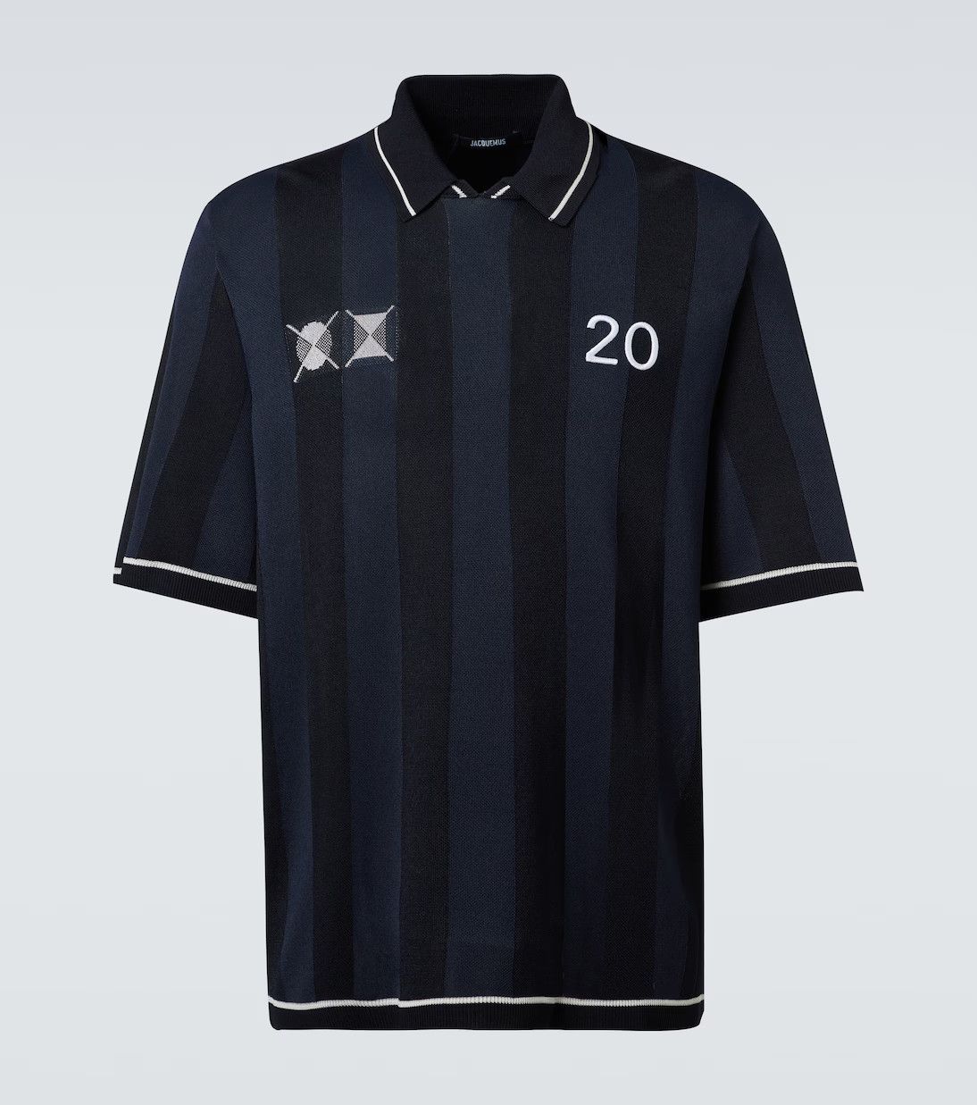 Jacquemus o1h1sh10525 Le Polo Liga Shirt in Navy Blue Size US S / EU 44-46 / 1 - 1 Thumbnail
