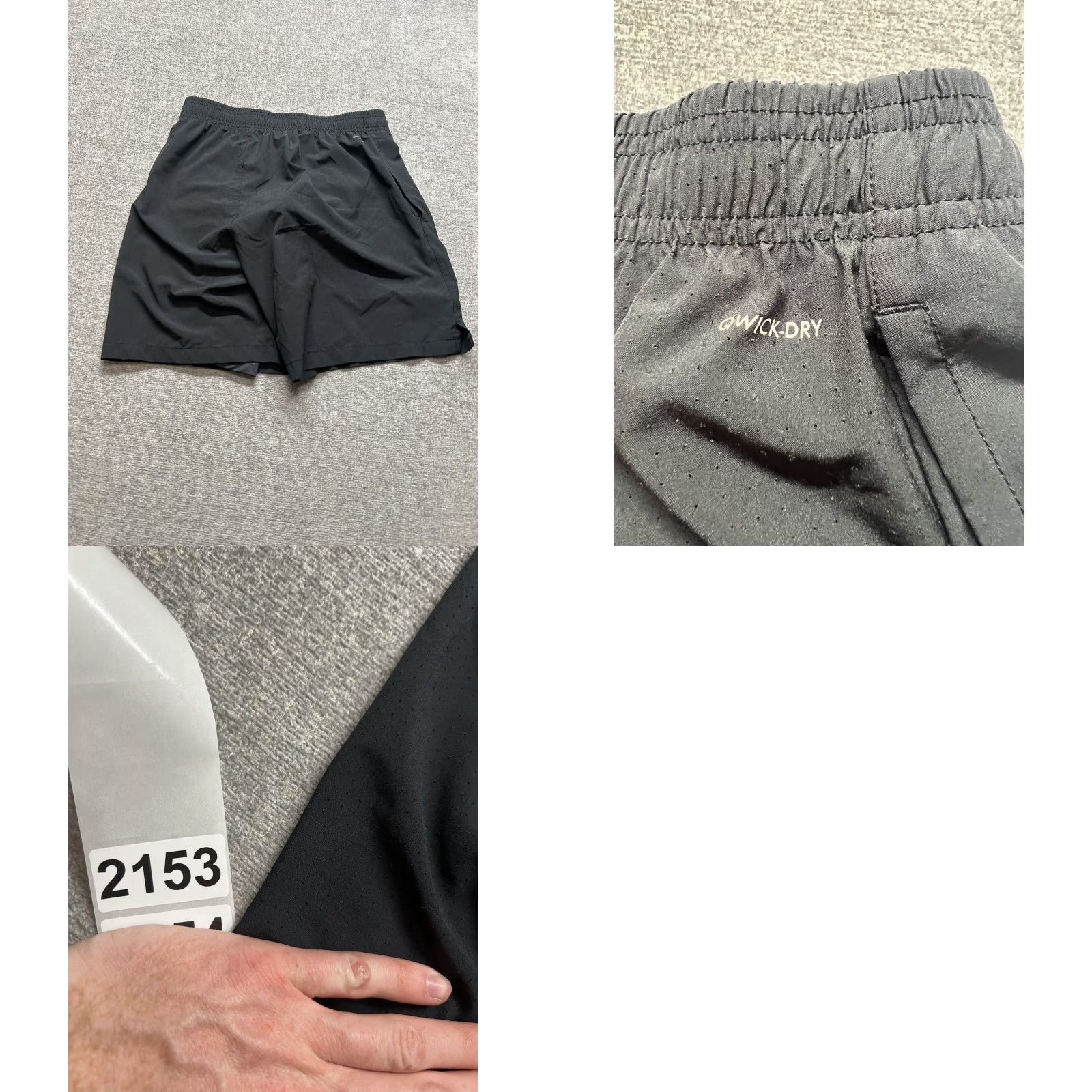 Vintage Skora Qwick-Dry Shorts Mens Small Black Drawstring Athletic Quick Dry Breathable Lightweight Size US 29 - 8 Thumbnail