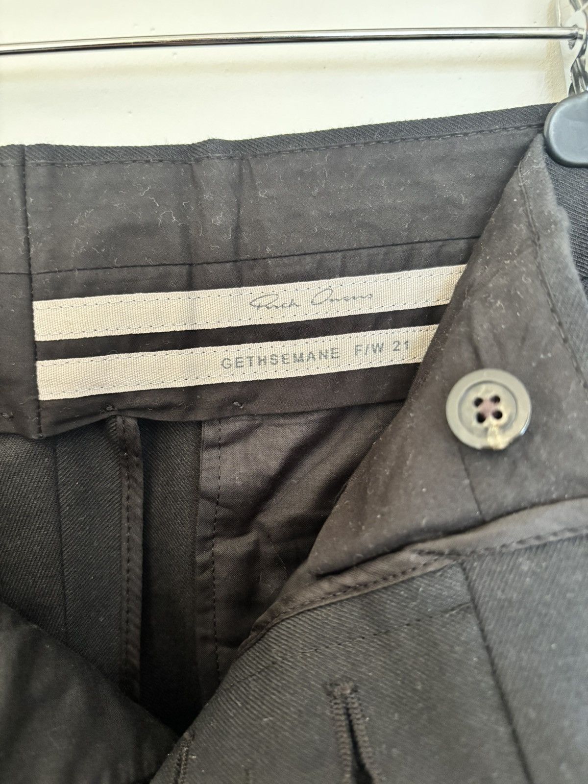 Rick Owens RICK OWENS SLIM CUT TAILORED TROUSERS S/S21 Size US 31 - 3 Thumbnail