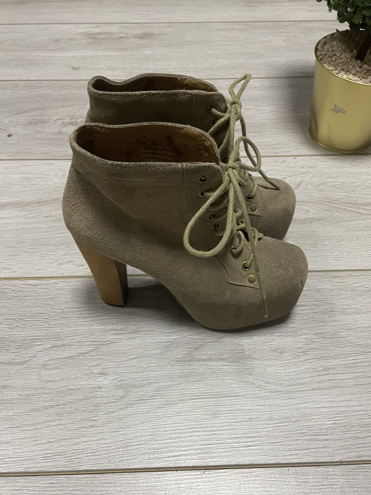 Jeffrey Campbell Campbell suede leather heels laces shoes Size US 6 / IT 36 - 5 Thumbnail